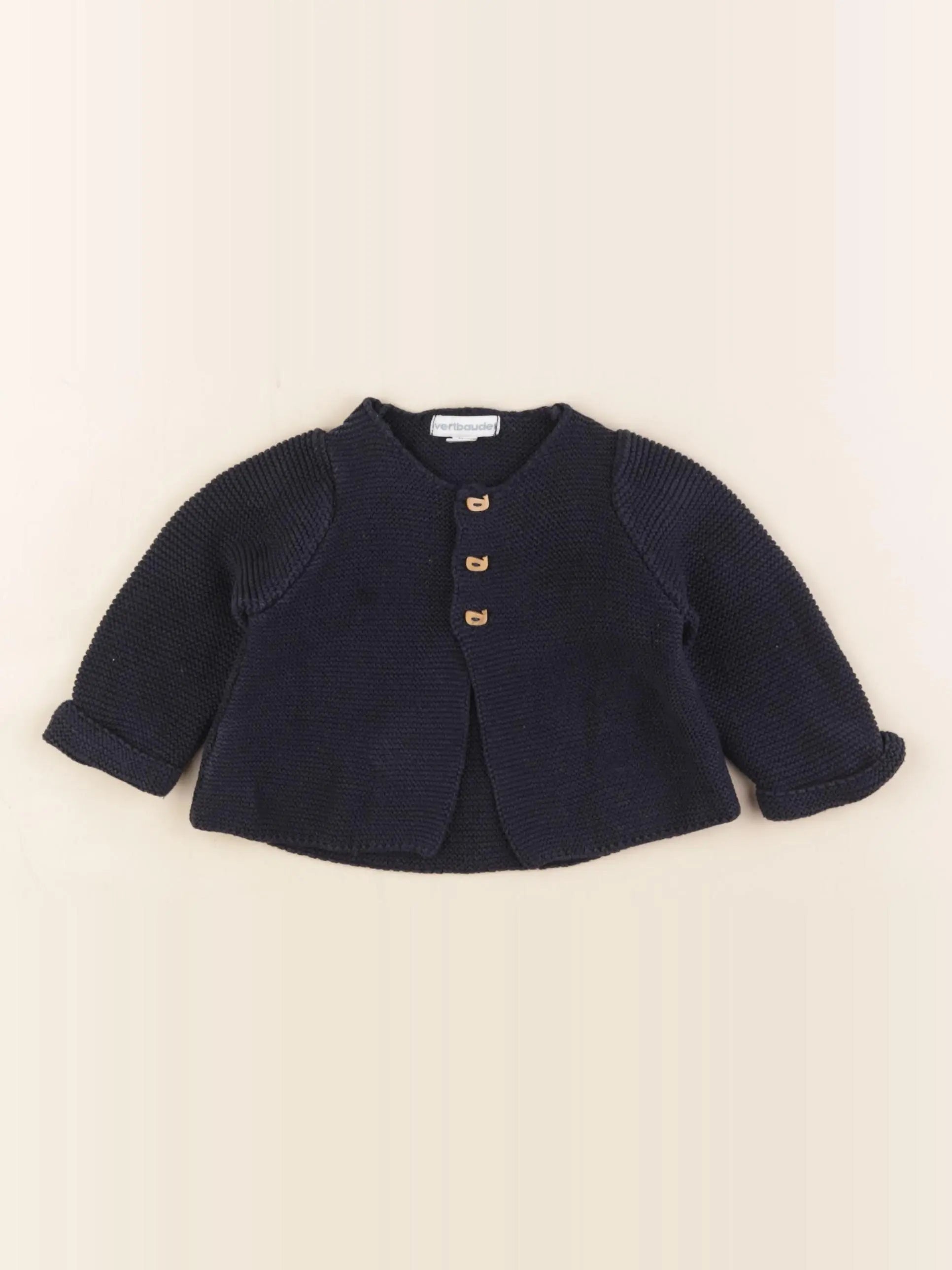 Vertbaudet - gilet bleu - 3 mois