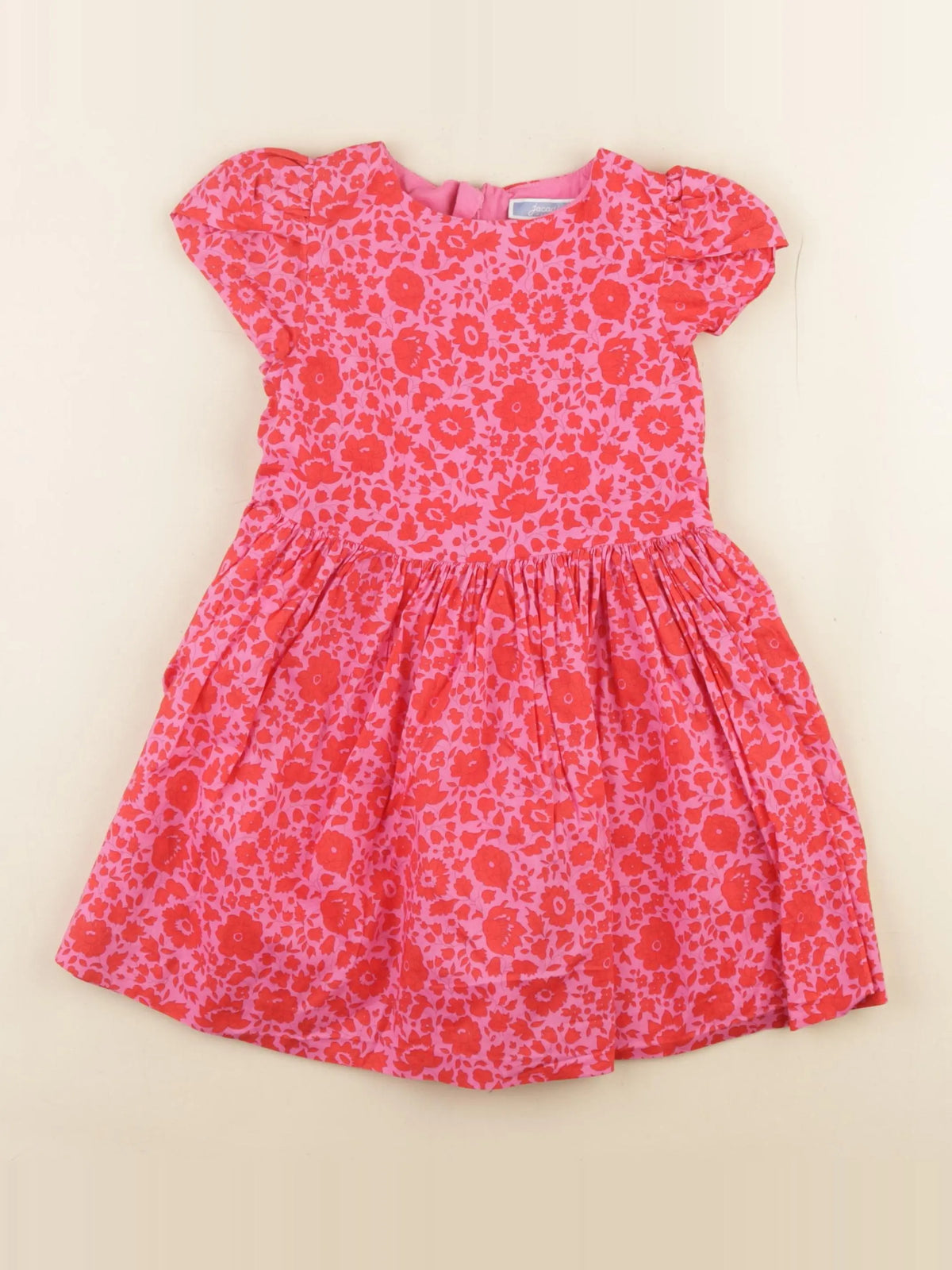 Jacadi - robe liberty rouge - 3 ans