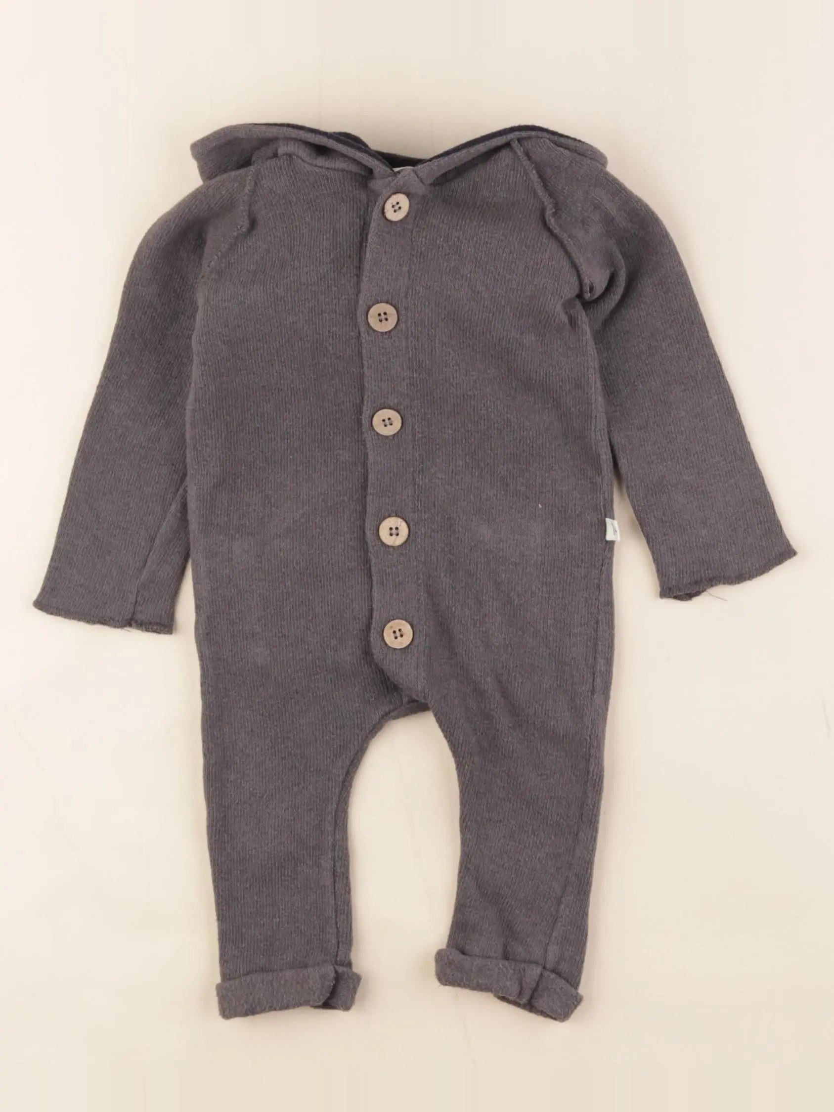 1+ In the family - combinaison gris - 3 mois