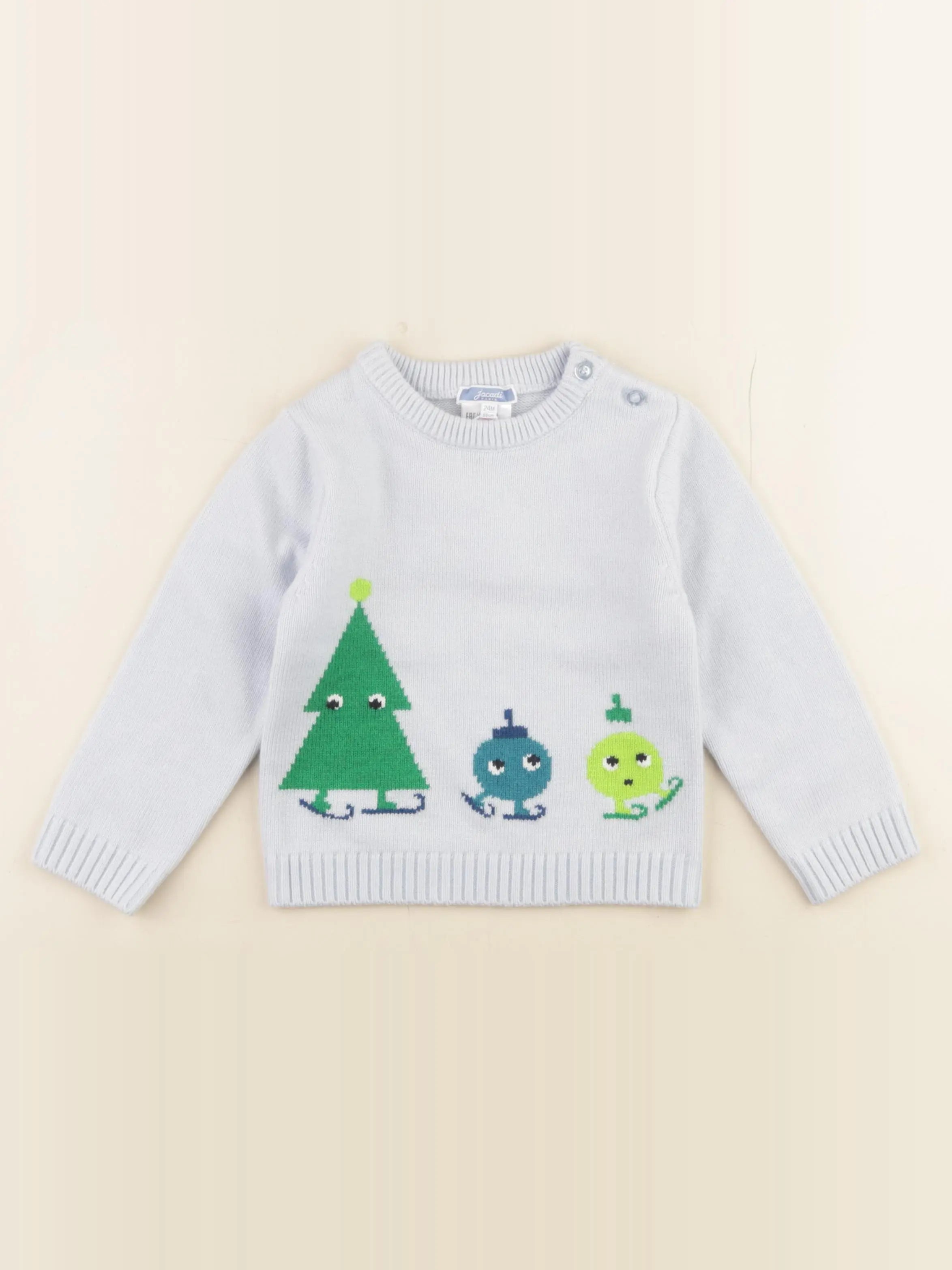 Jacadi - pull bleu - 24 mois