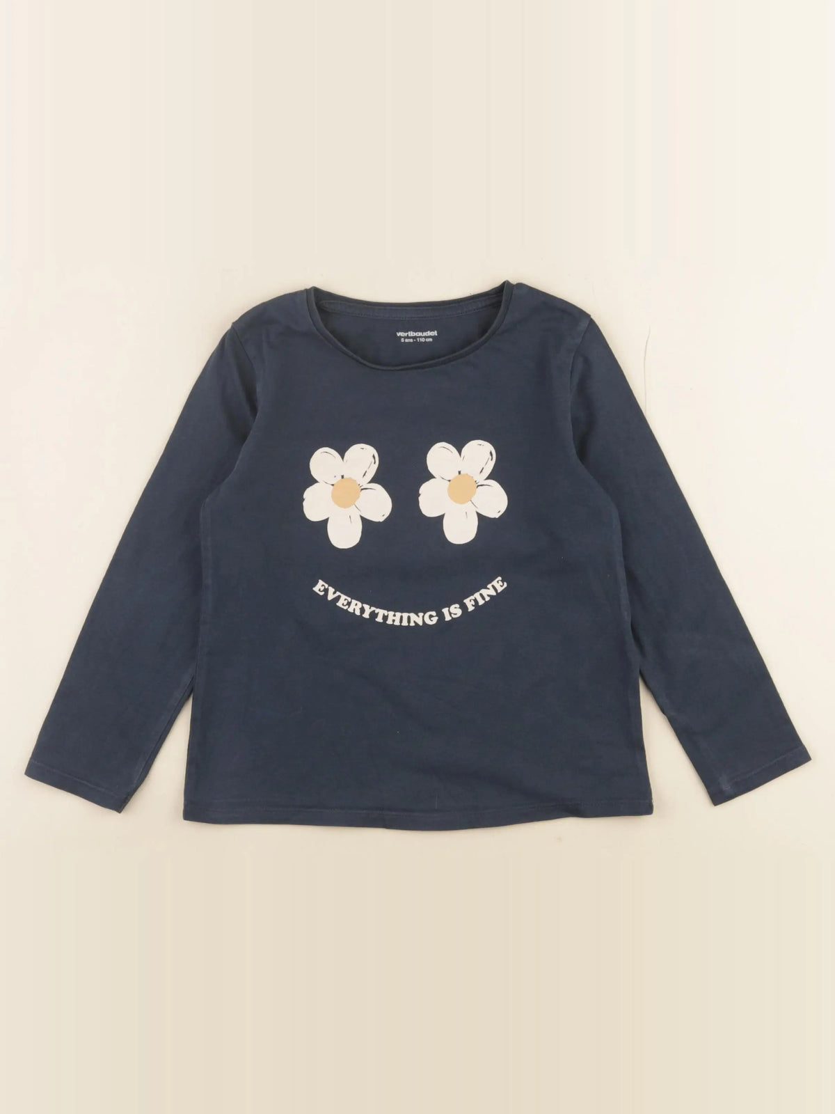 Vertbaudet - tee-shirt bleu - 5 ans