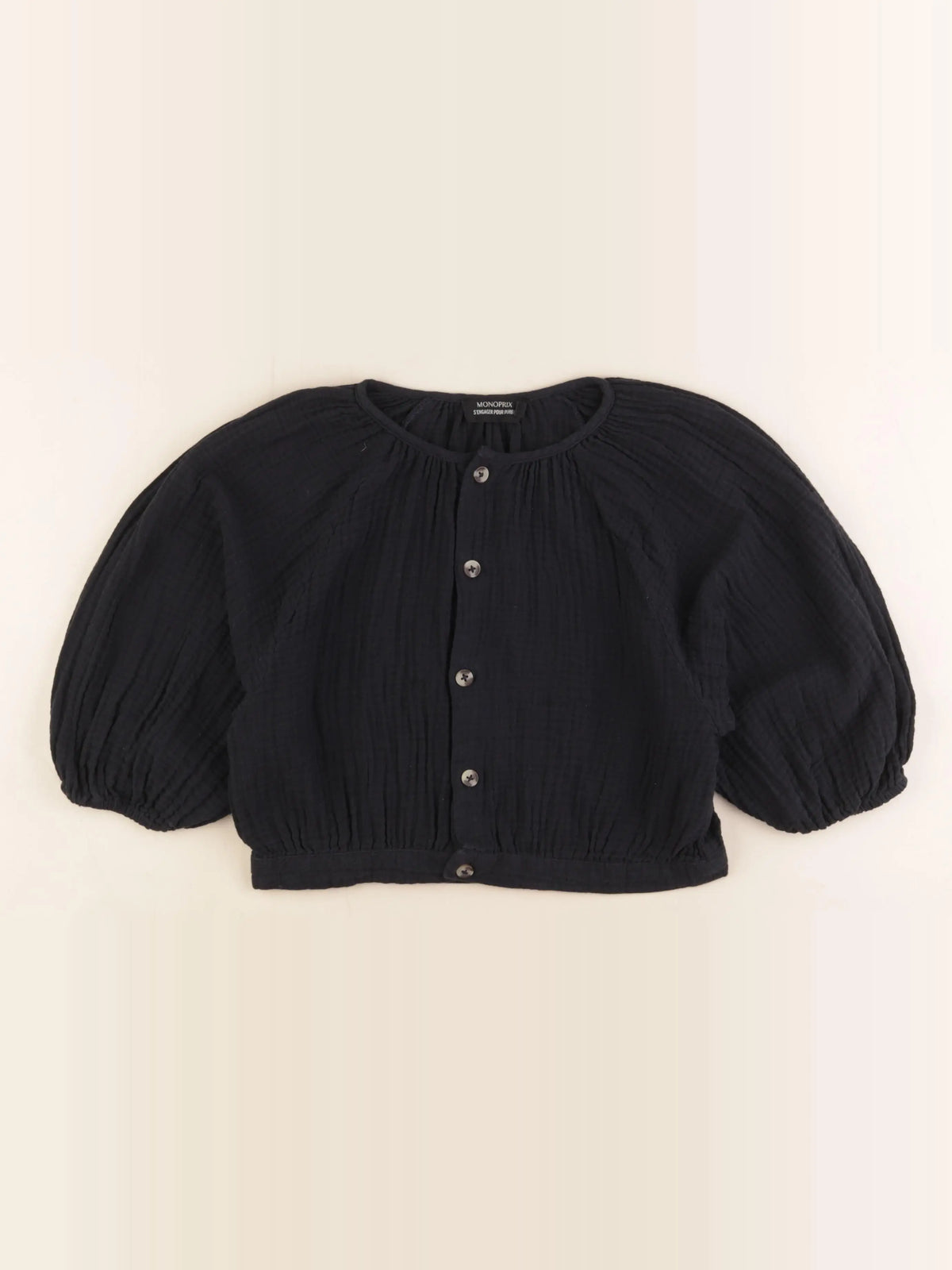 Monoprix - blouse noir - 10 ans