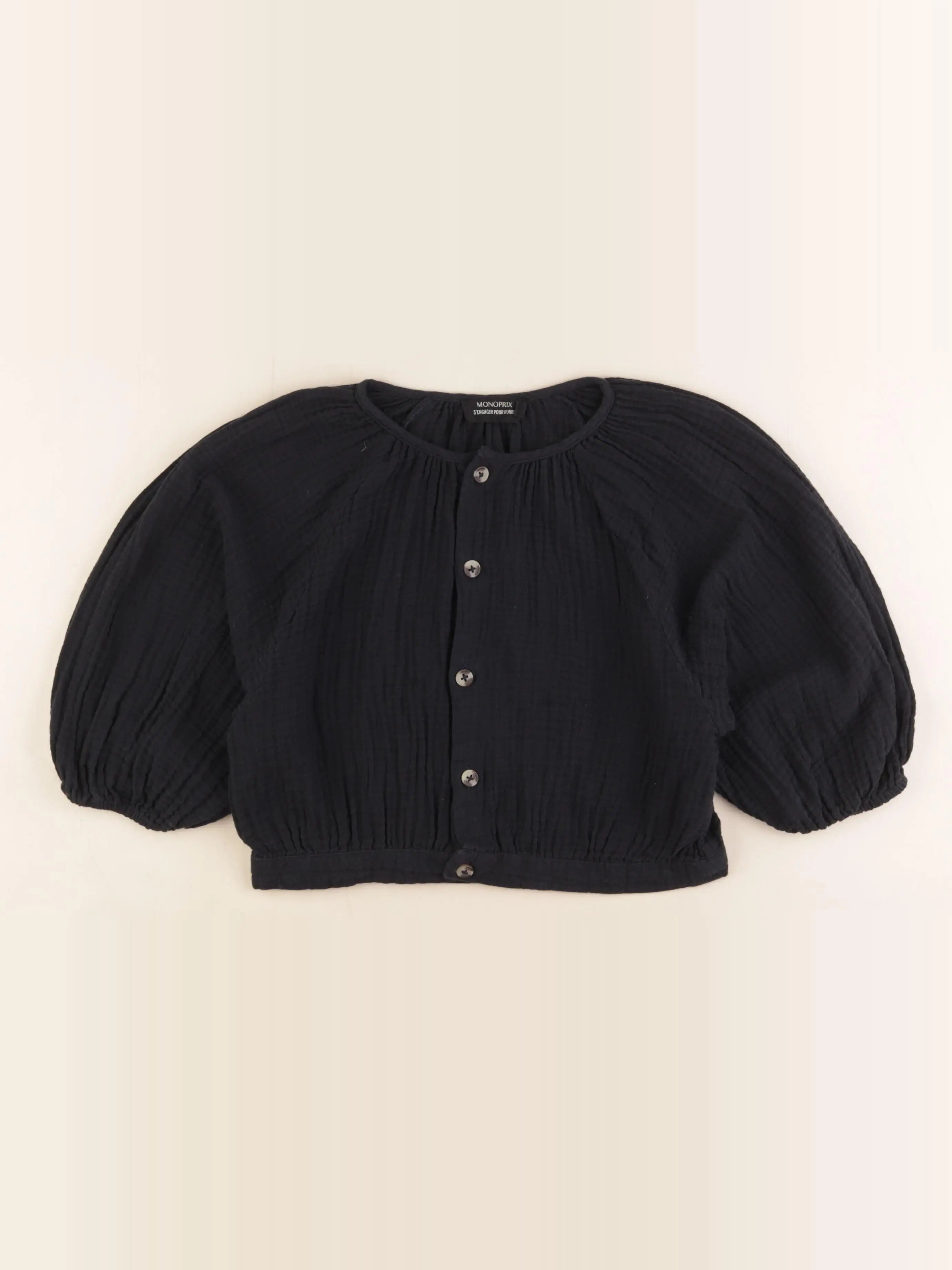 Monoprix - blouse noir - 10 ans
