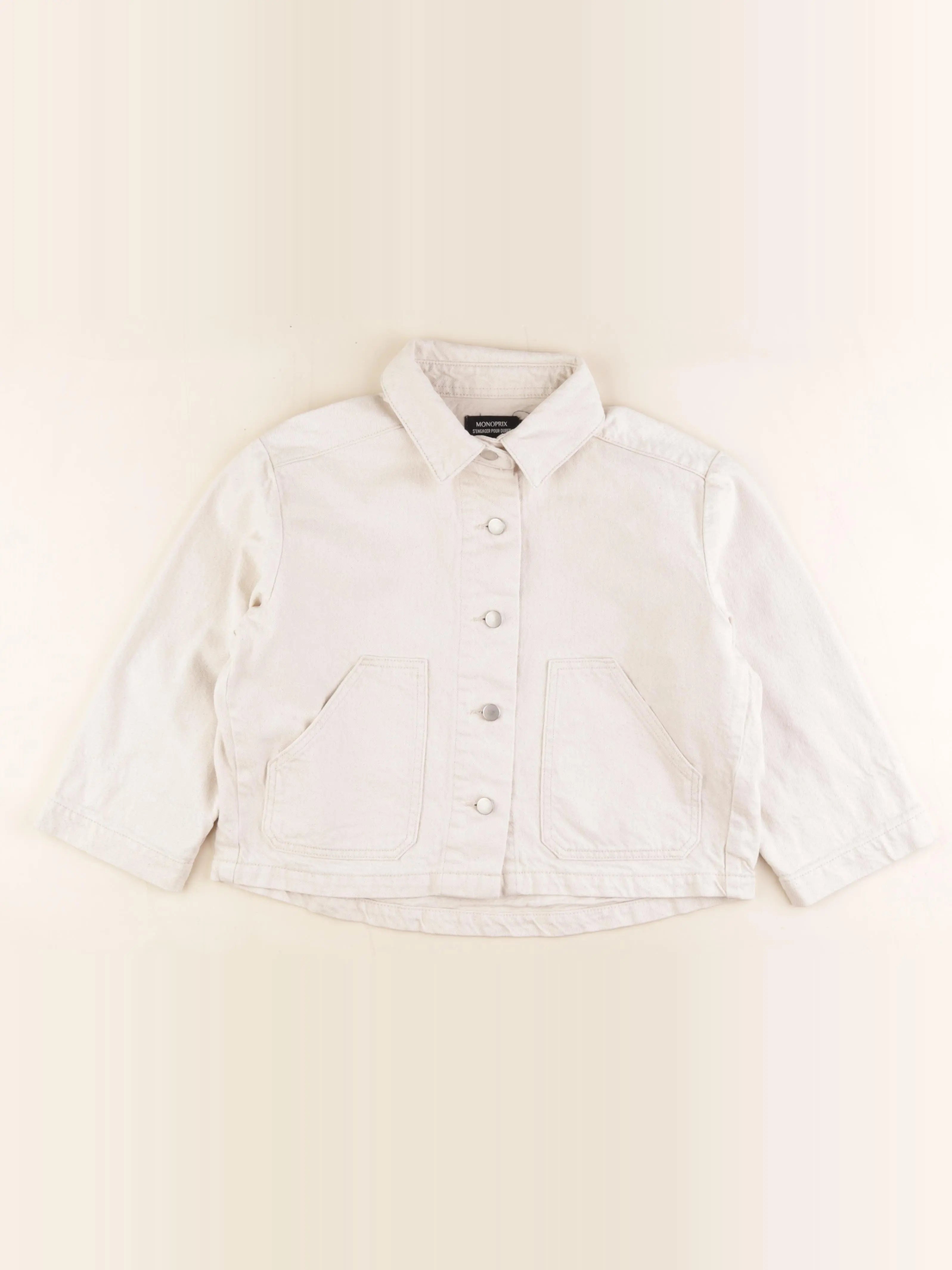 Monoprix - veste beige - 8 ans