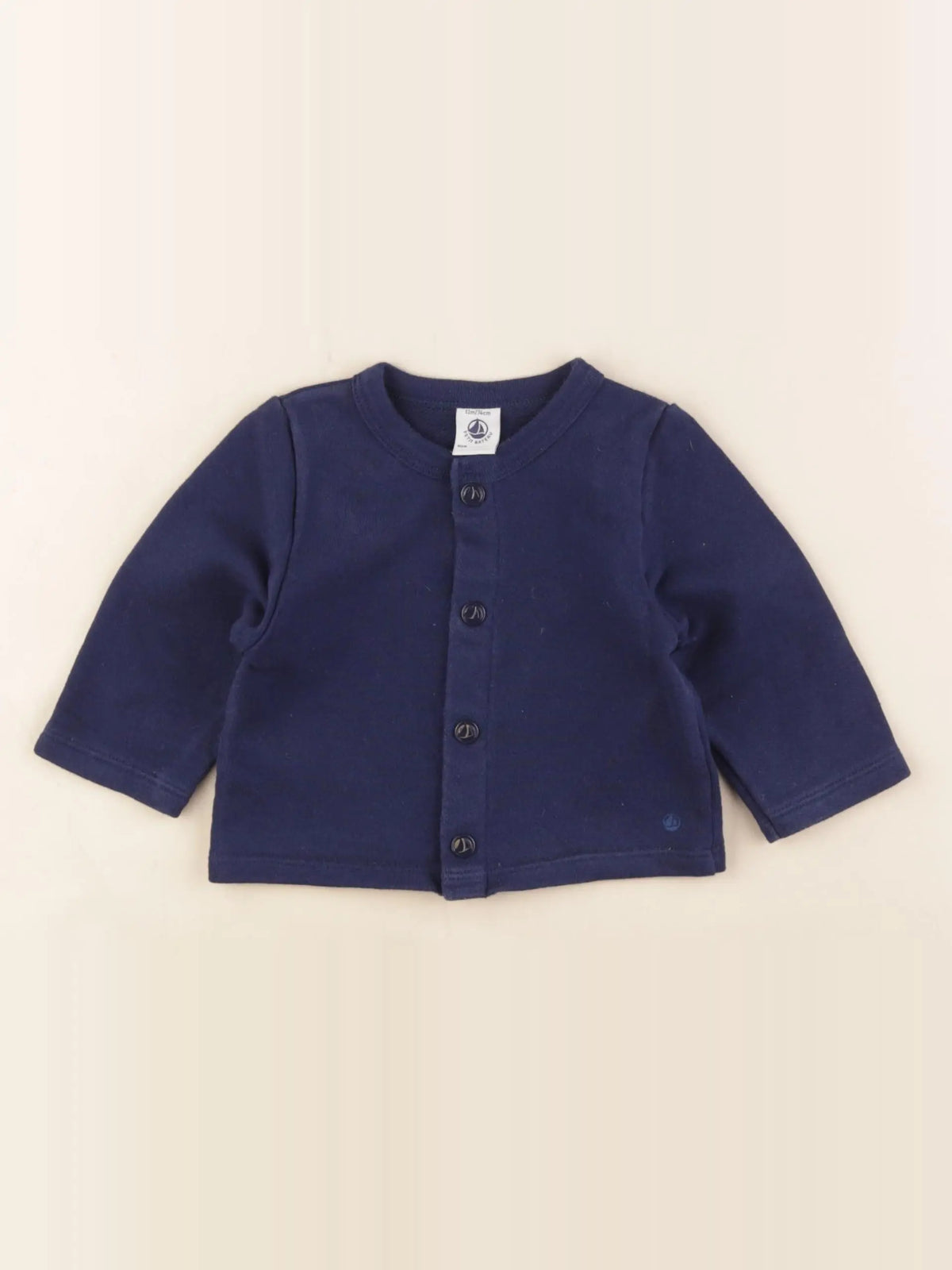 Petit Bateau - sweat bleu - 12 mois
