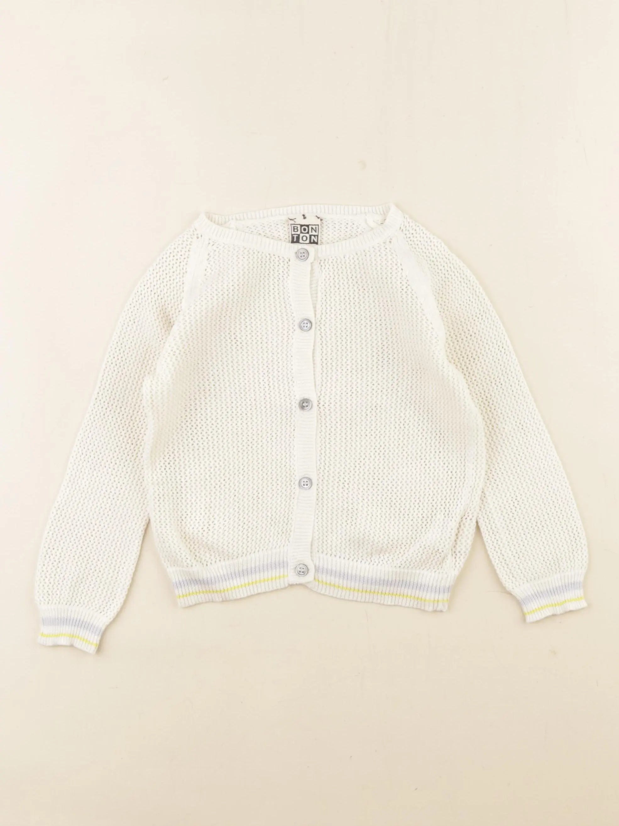 Bonton - gilet blanc - 2 ans