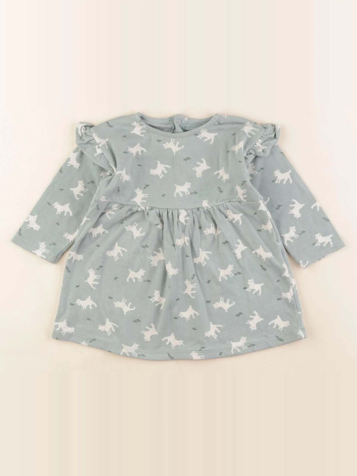 Petit Bateau - robe bleu - 12 mois