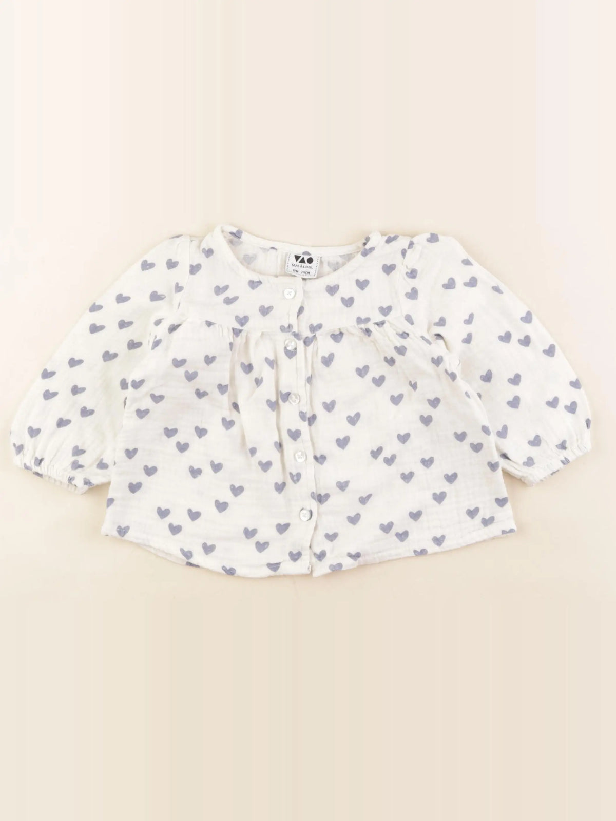 Tape à l'oeil - blouse beige, bleu - 12 mois