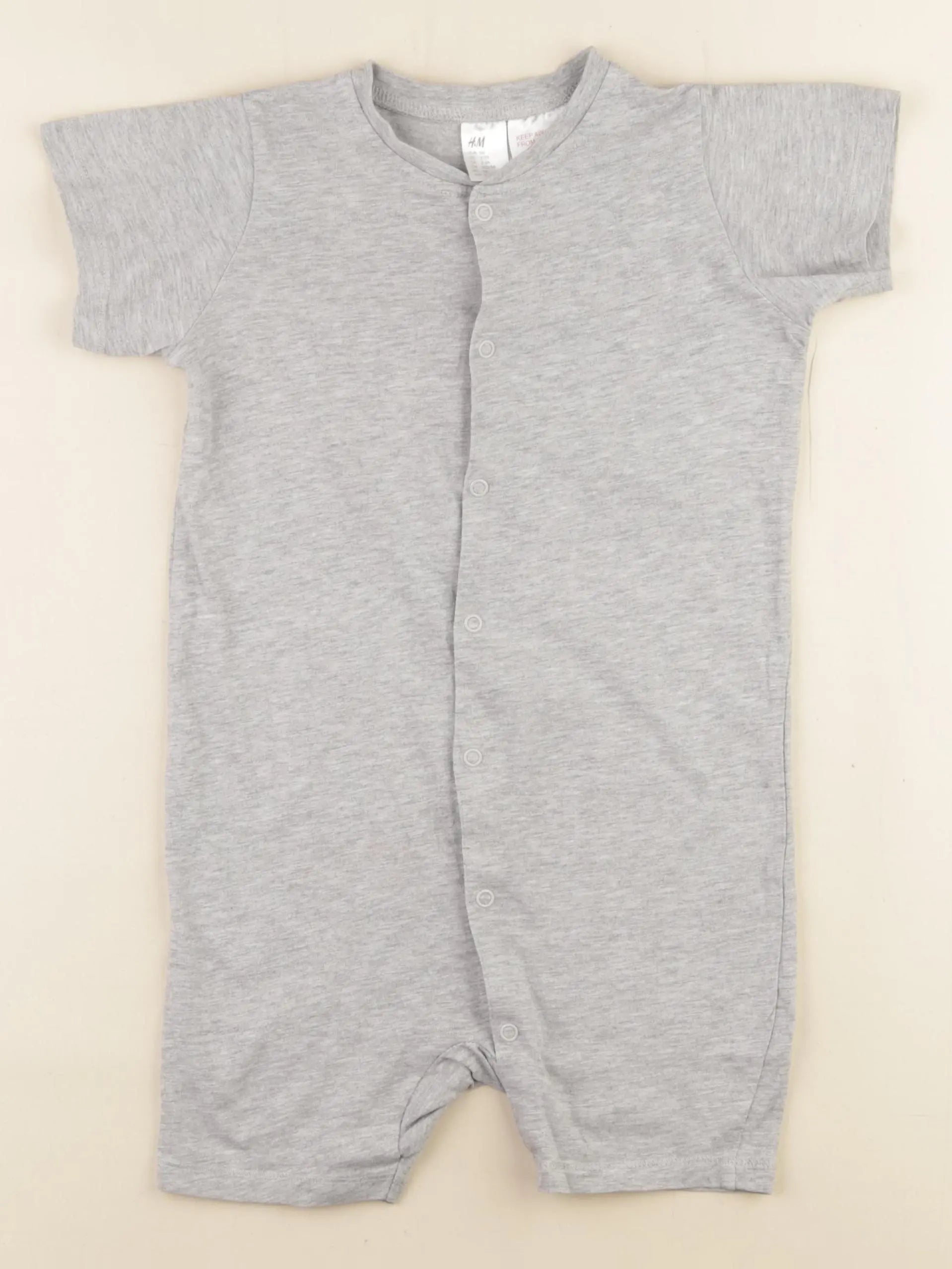 H&M - pyjama coton gris - 2/3 ans