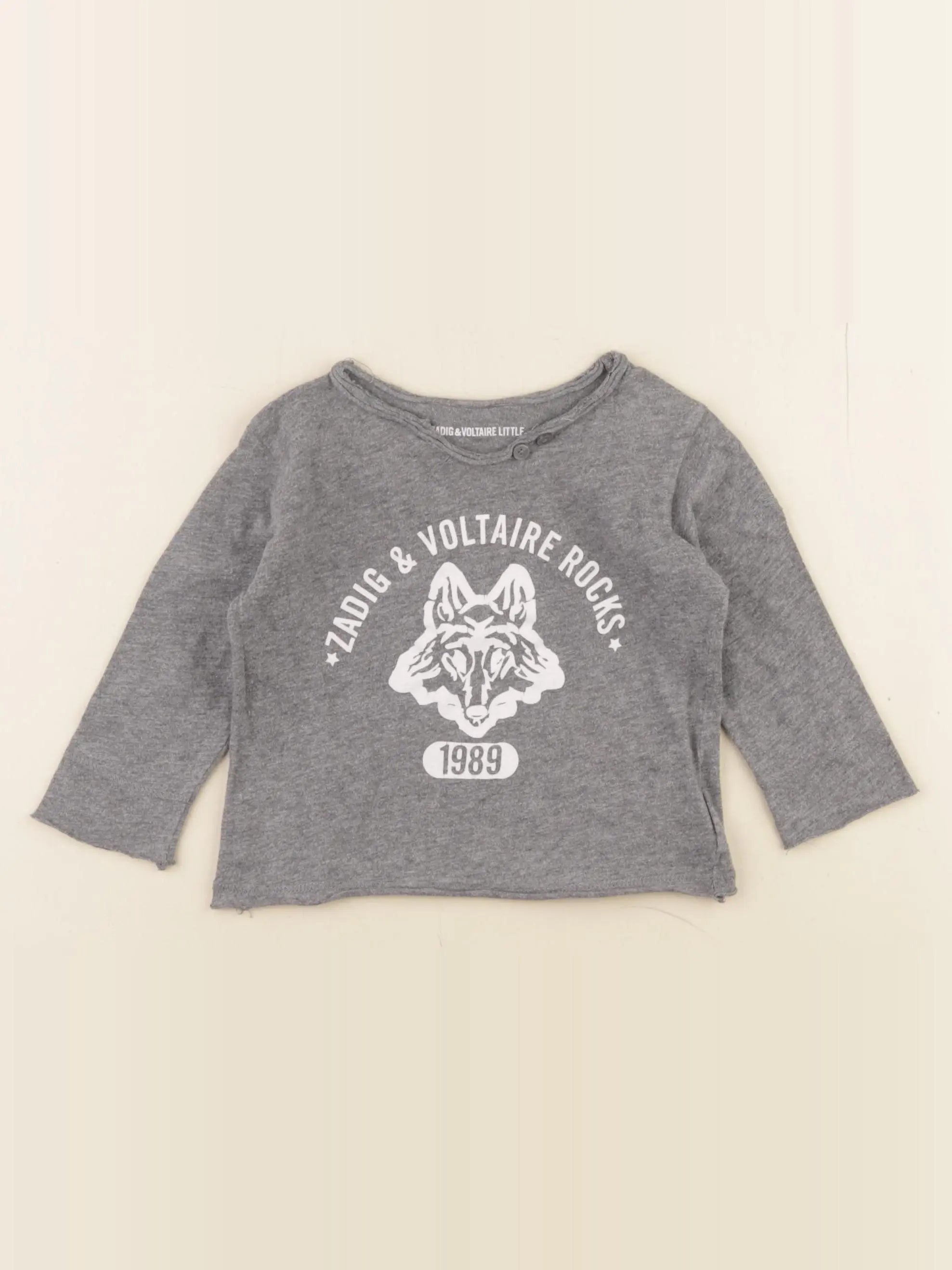 Zadig & Voltaire - tee-shirt gris - 6 mois