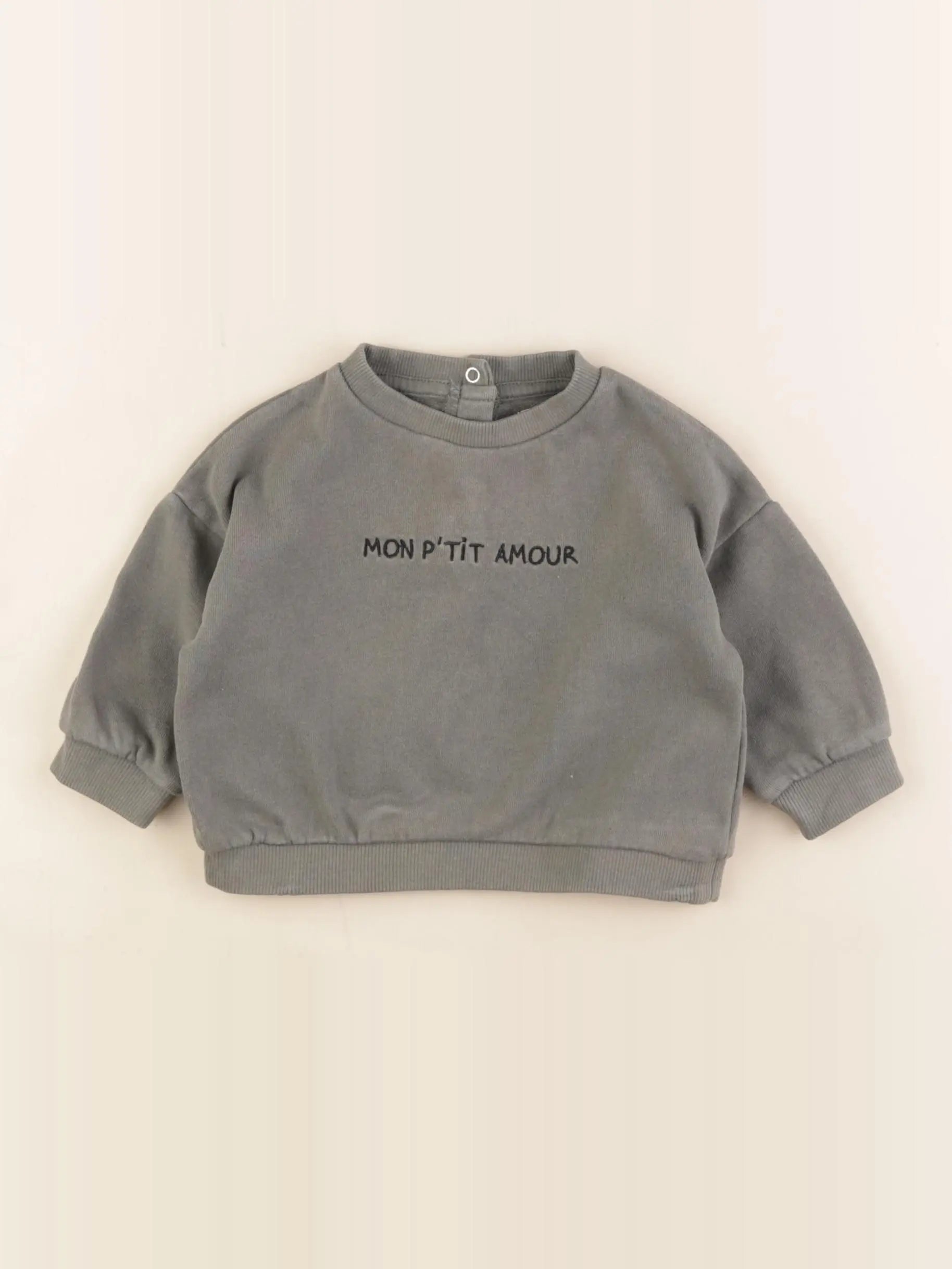 Vertbaudet - sweat vert - 6 mois