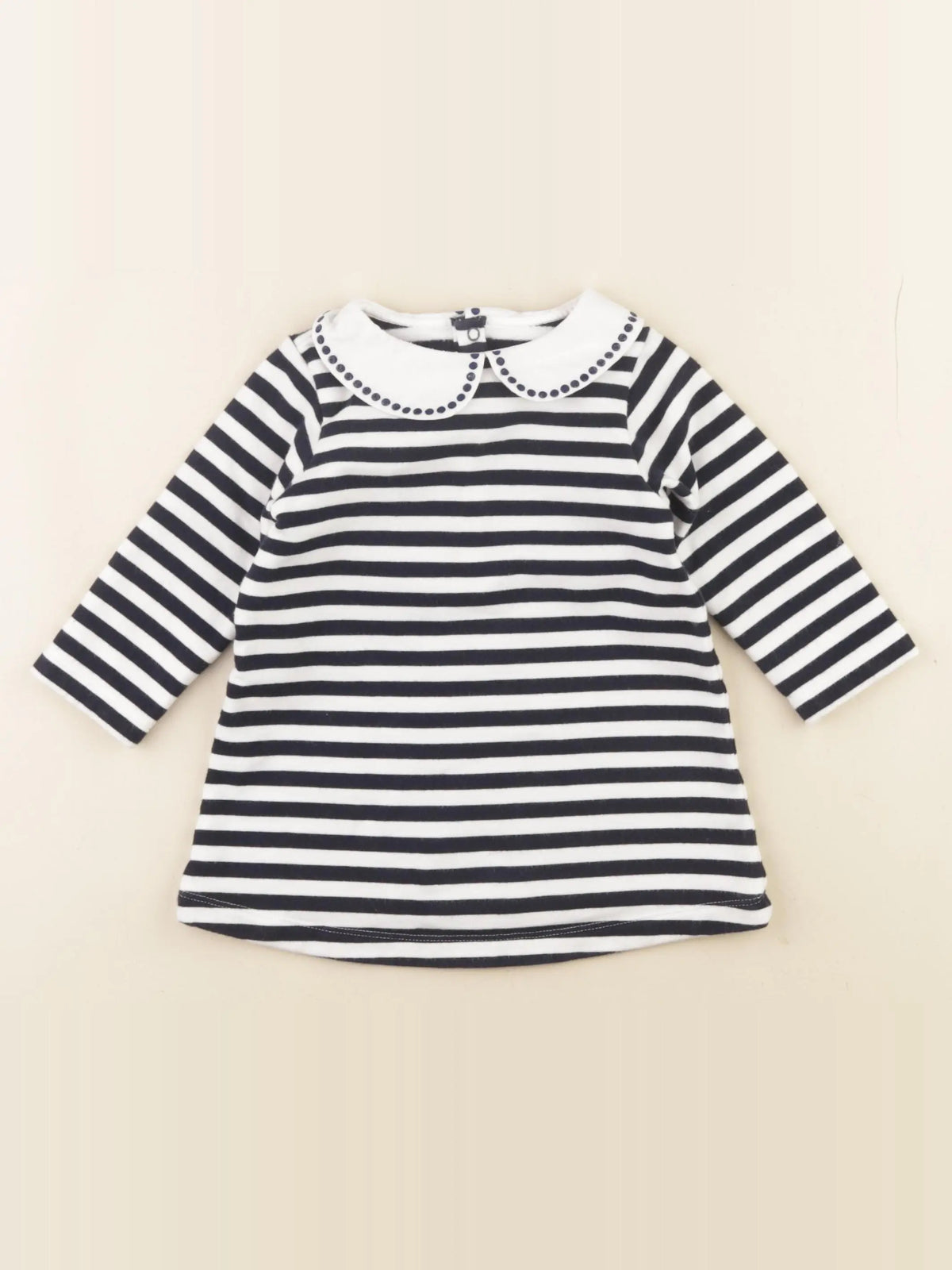 Jacadi - robe bleu, blanc - 12 mois