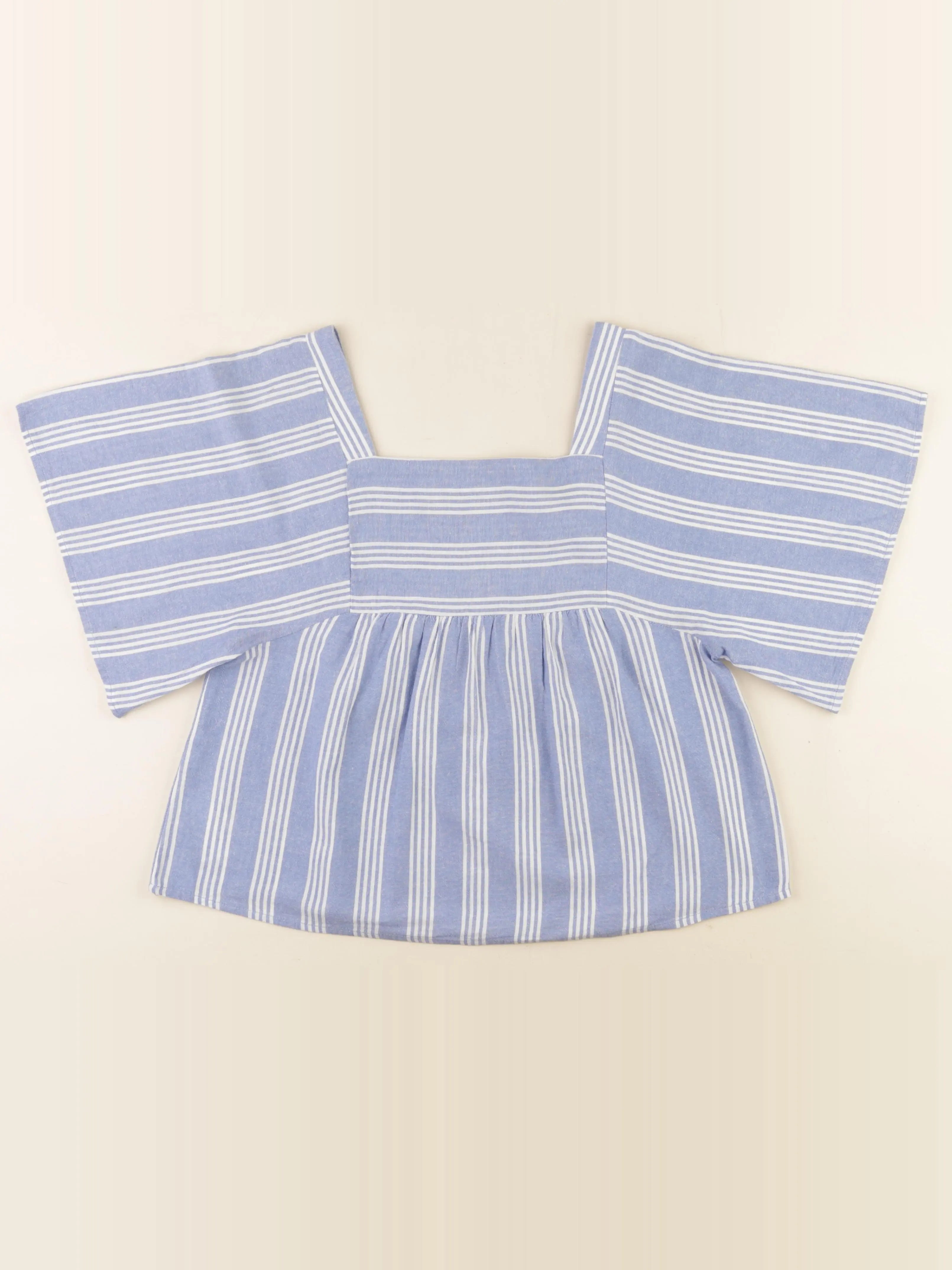 Mango - blouse bleu, blanc - 13/14 ans