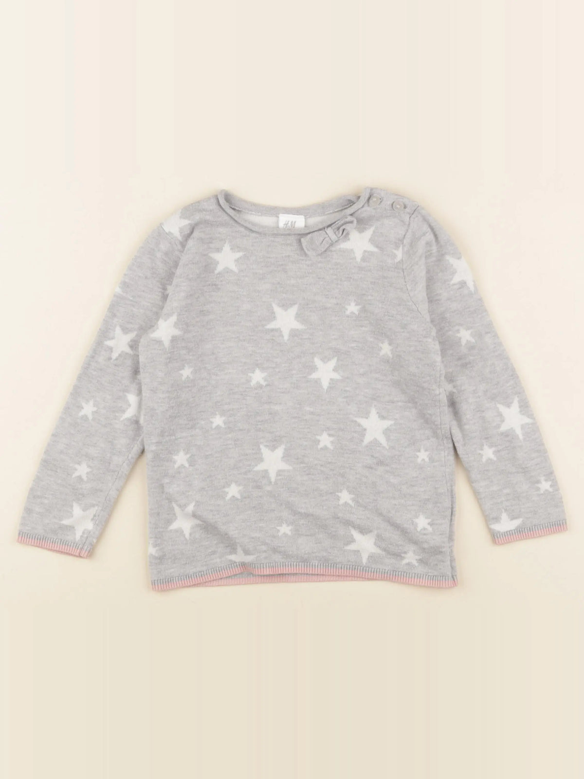 H&M - pull gris - 18/24 mois