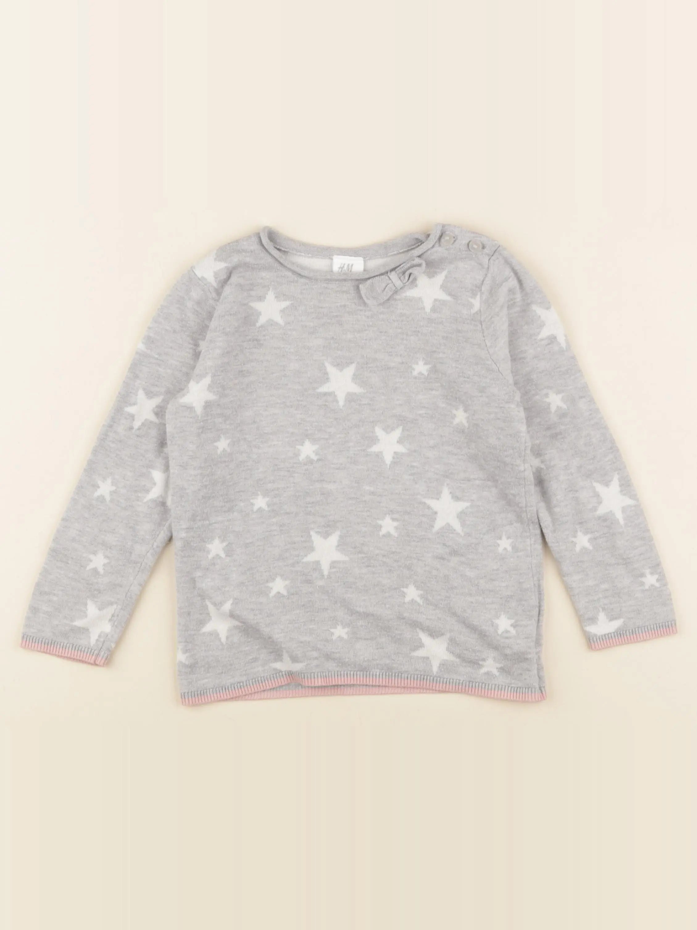 H&M - pull gris - 18/24 mois
