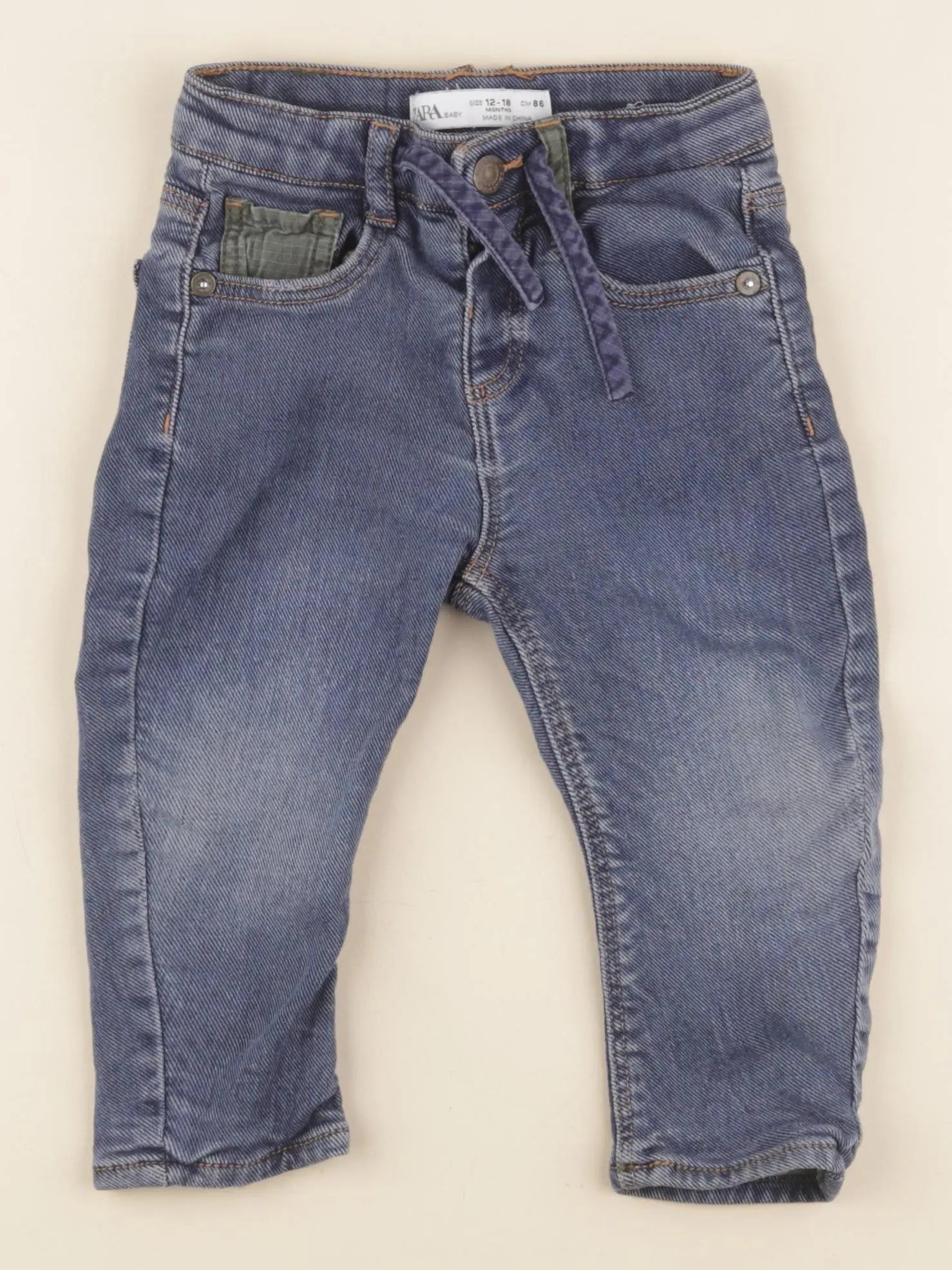 Zara - jean bleu - 12/18 mois