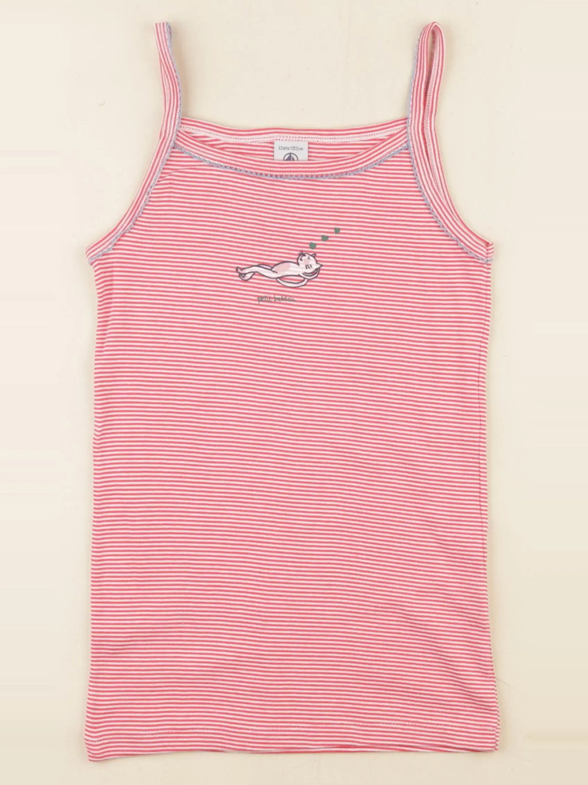 Petit Bateau - maillot de corps rouge - 12 ans