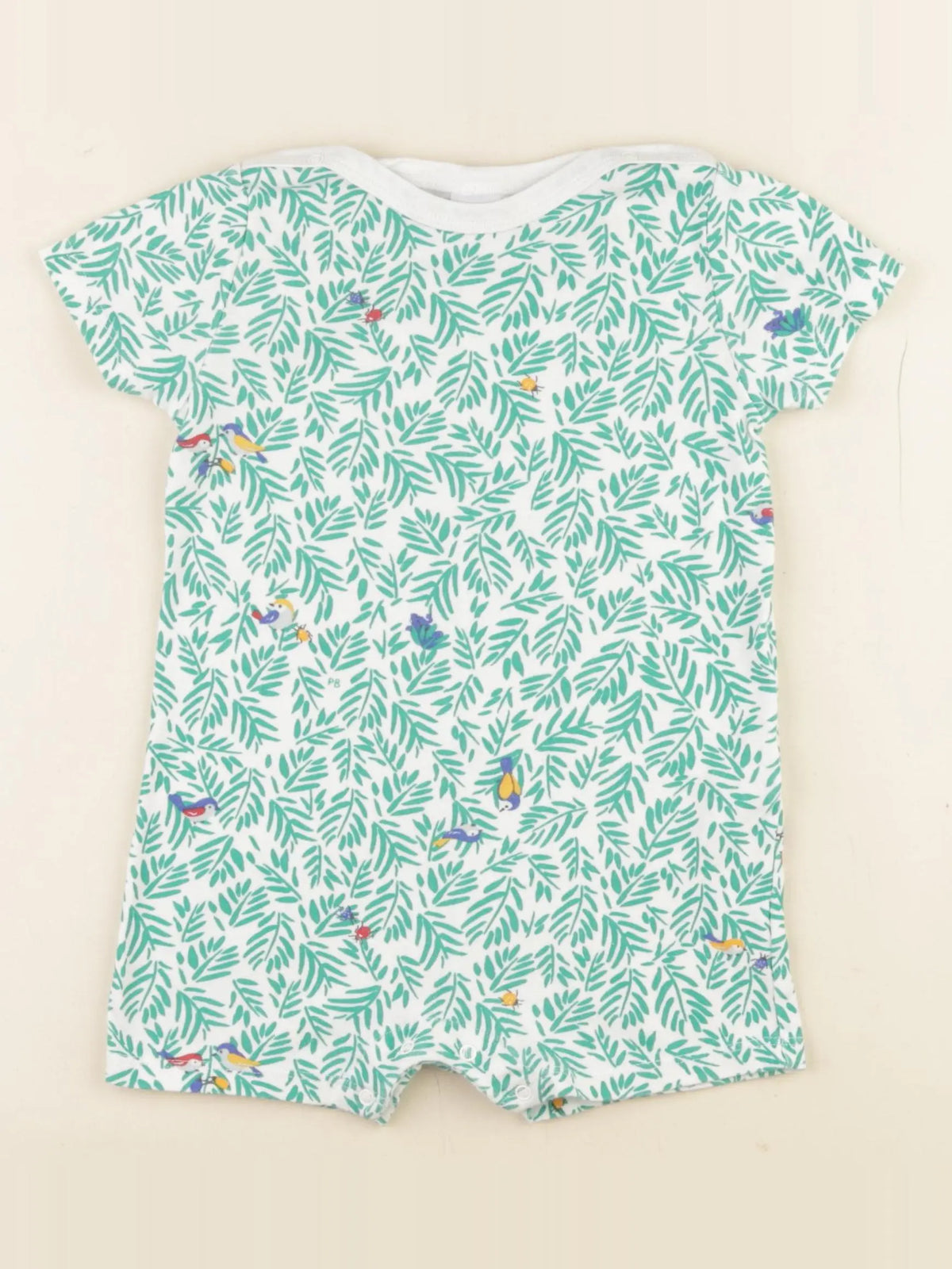 Petit Bateau - pyjama coton vert - 12 mois