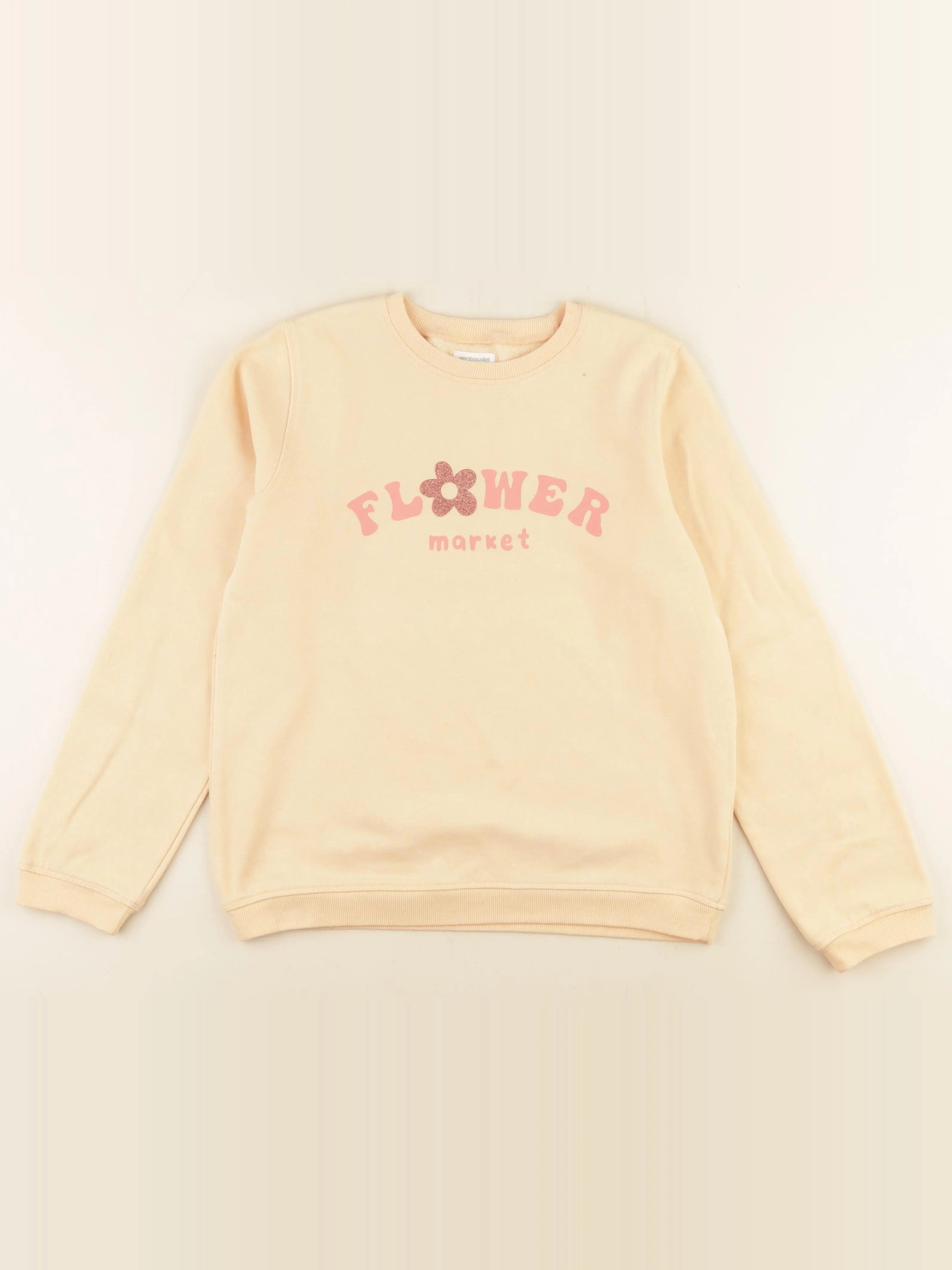 Vertbaudet - sweat orange - 12 ans