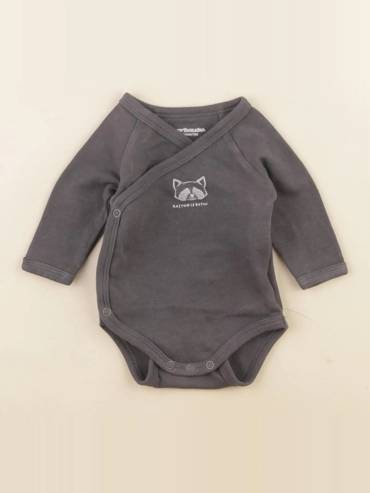 Vertbaudet - body gris - 1 mois