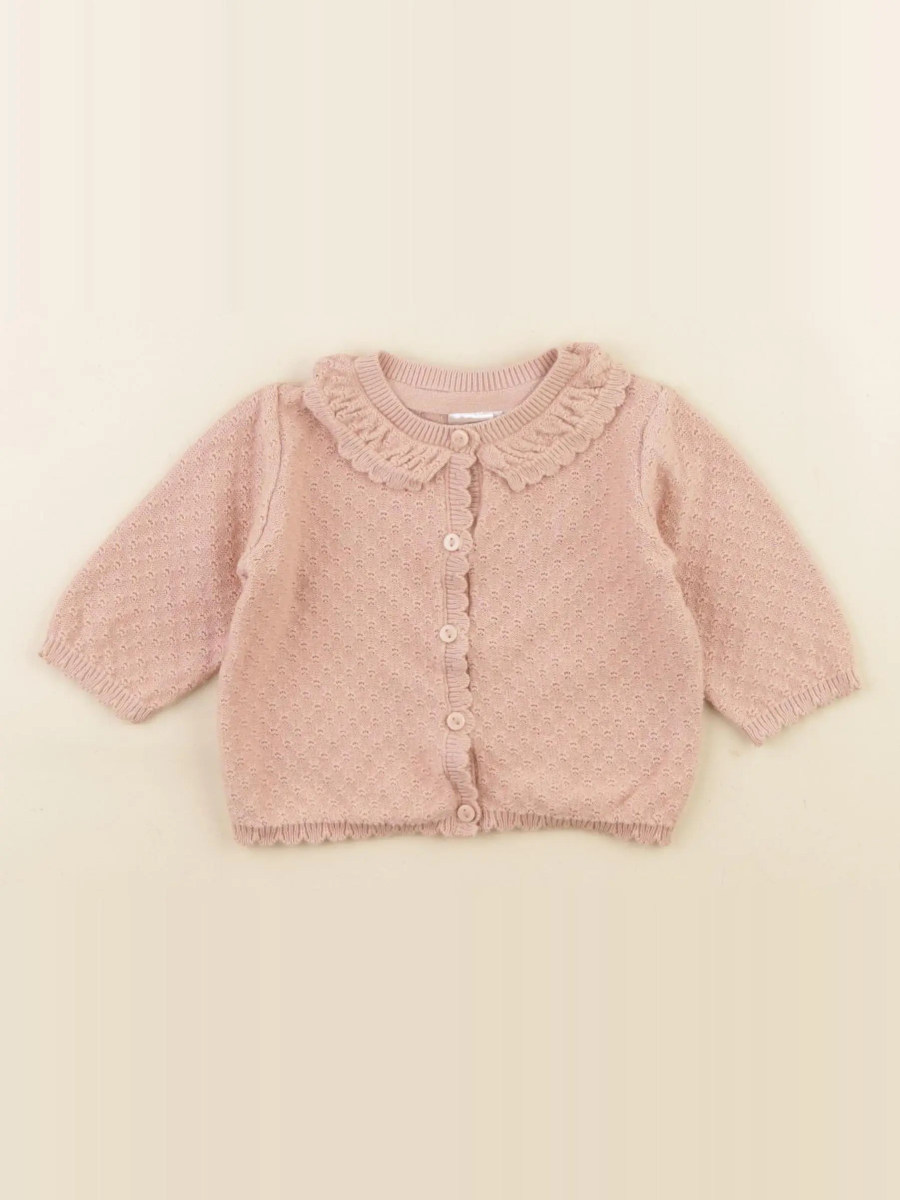 H&M - gilet rose - 1/2 mois