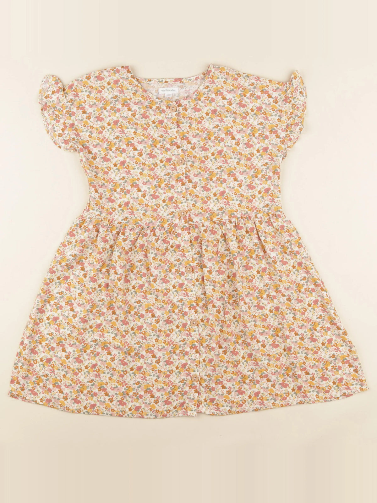 Vertbaudet - robe jaune - 7 ans