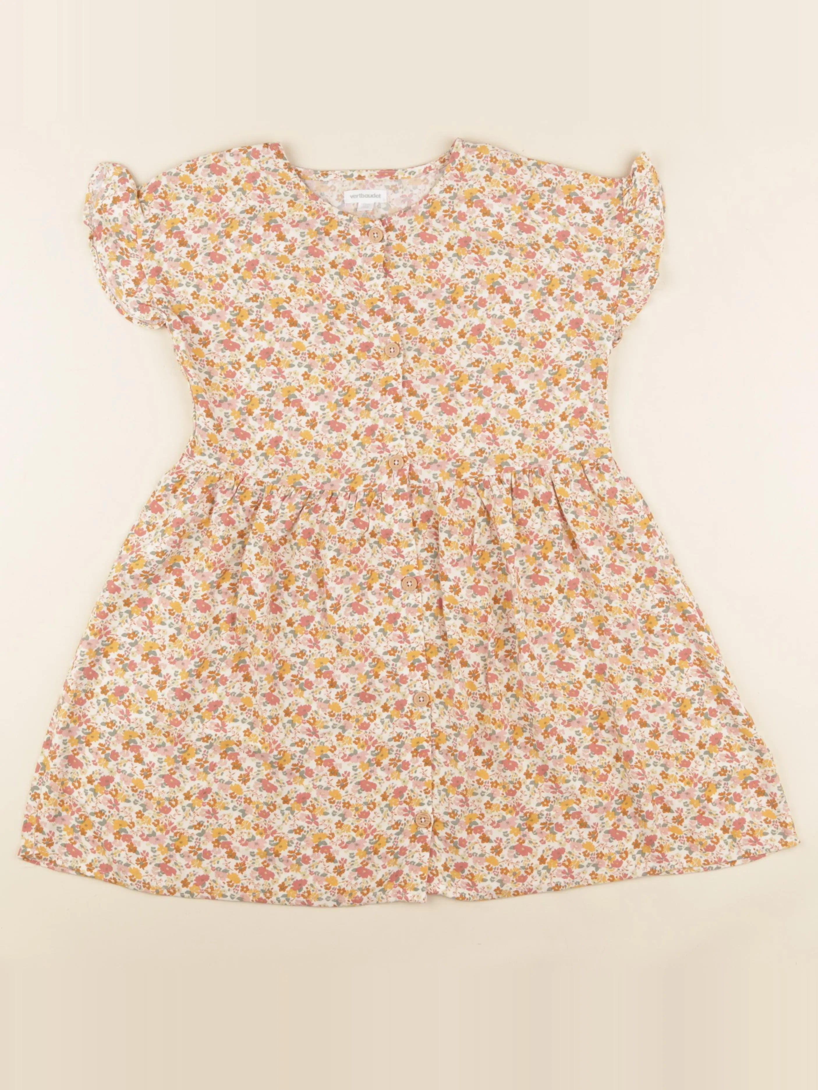 Vertbaudet - robe jaune - 7 ans