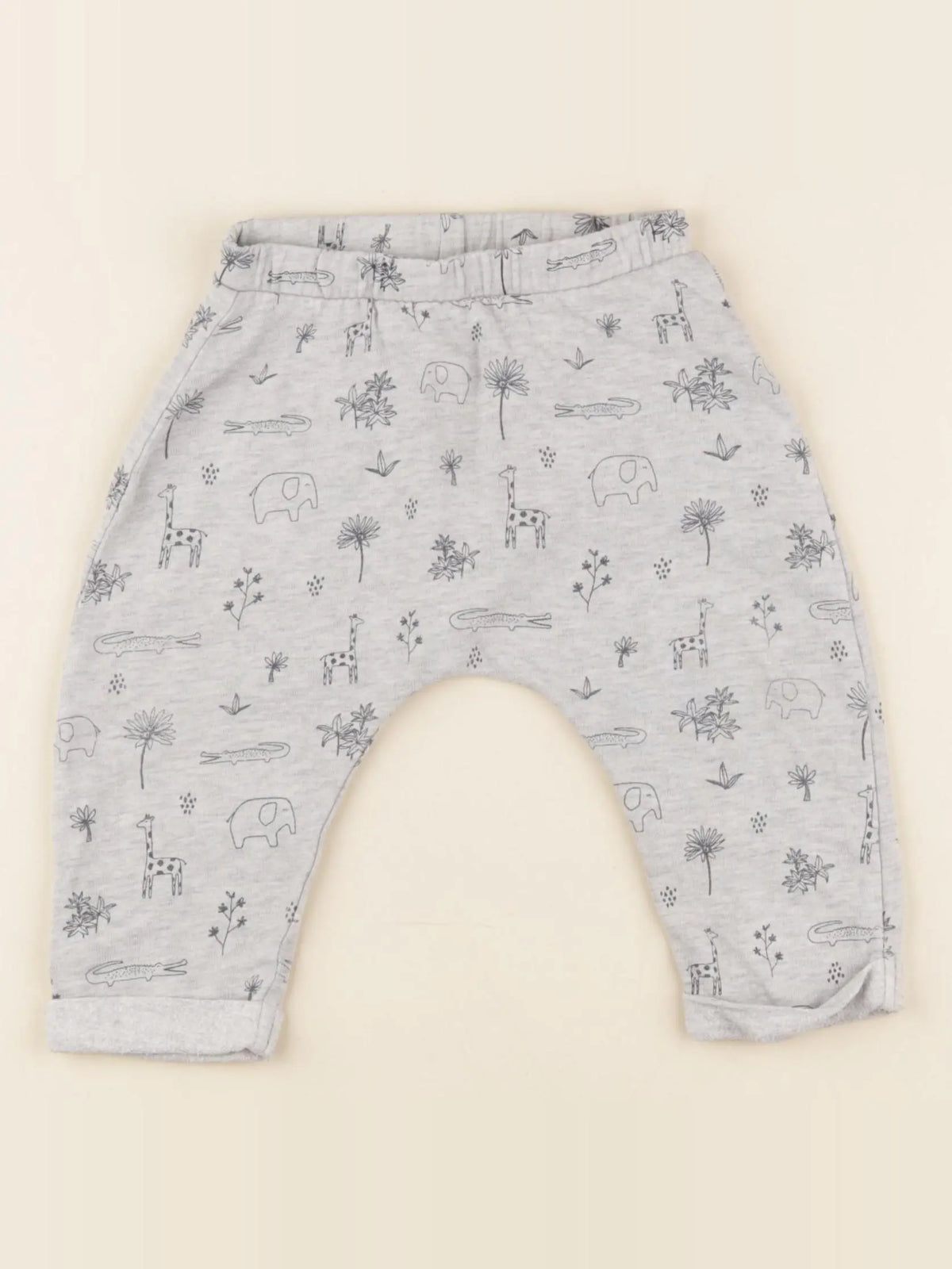 Vertbaudet - sarouel gris - 12 mois