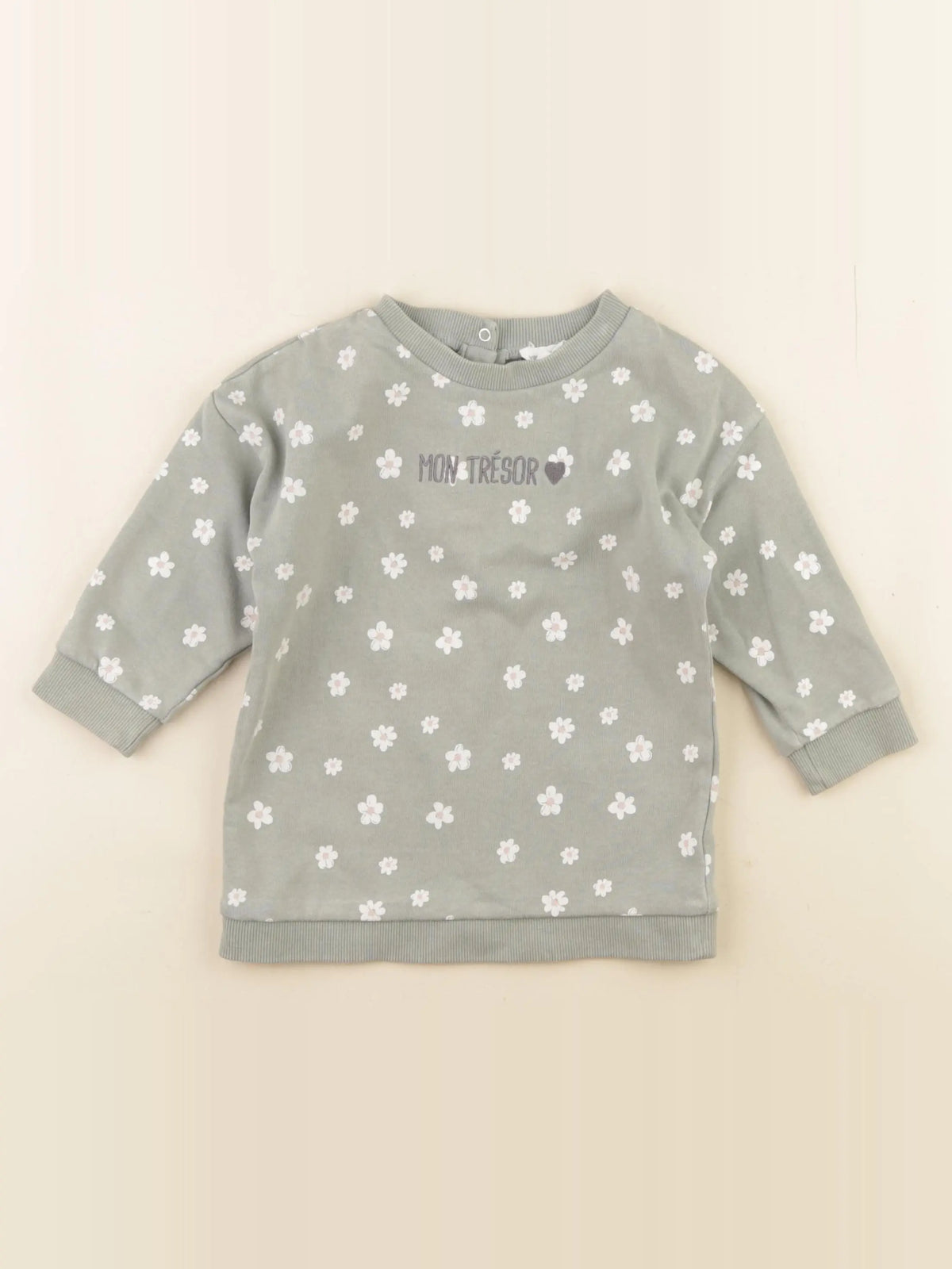 Vertbaudet - robe vert - 18 mois