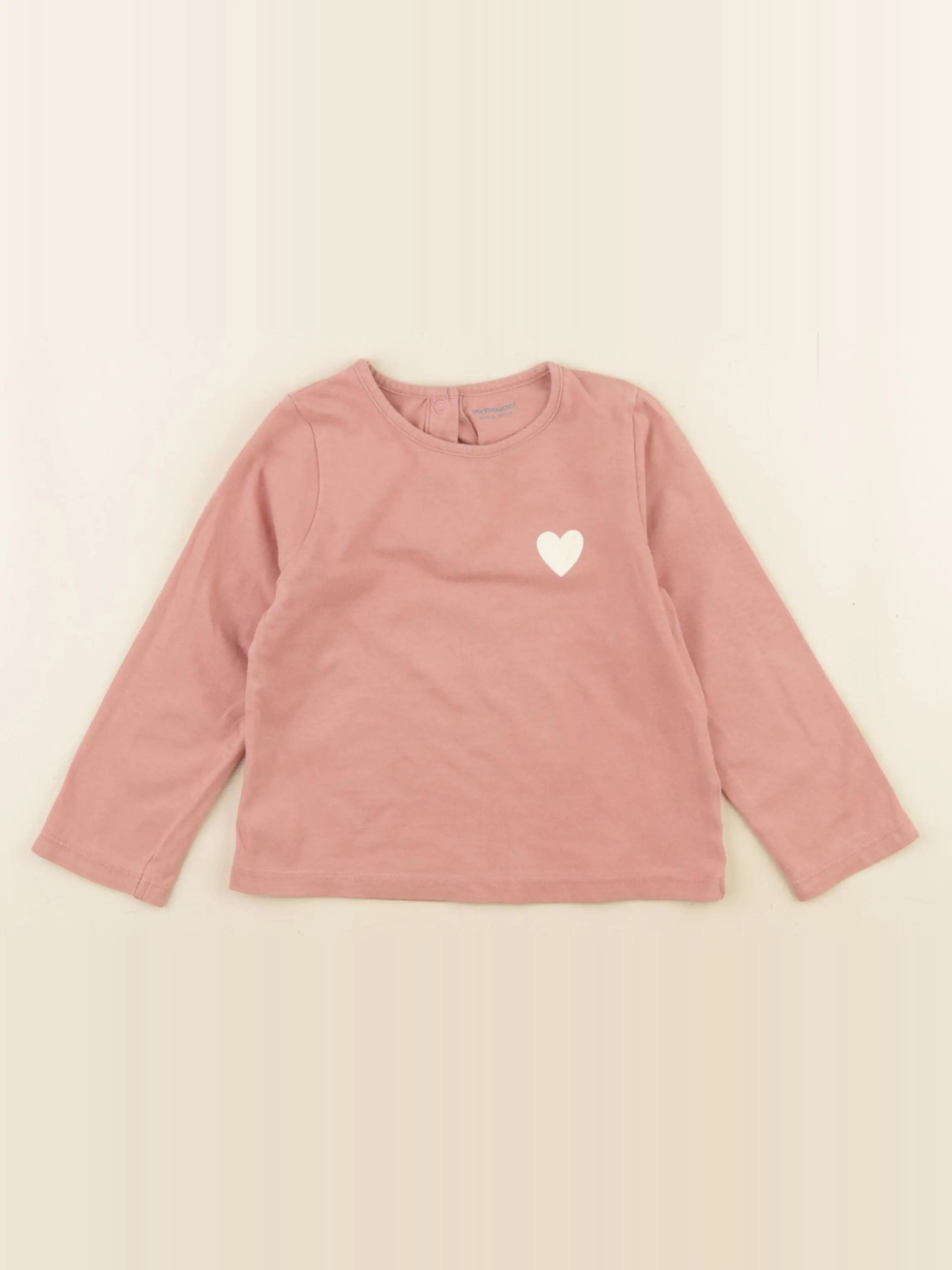 Vertbaudet - tee-shirt rose - 24 mois