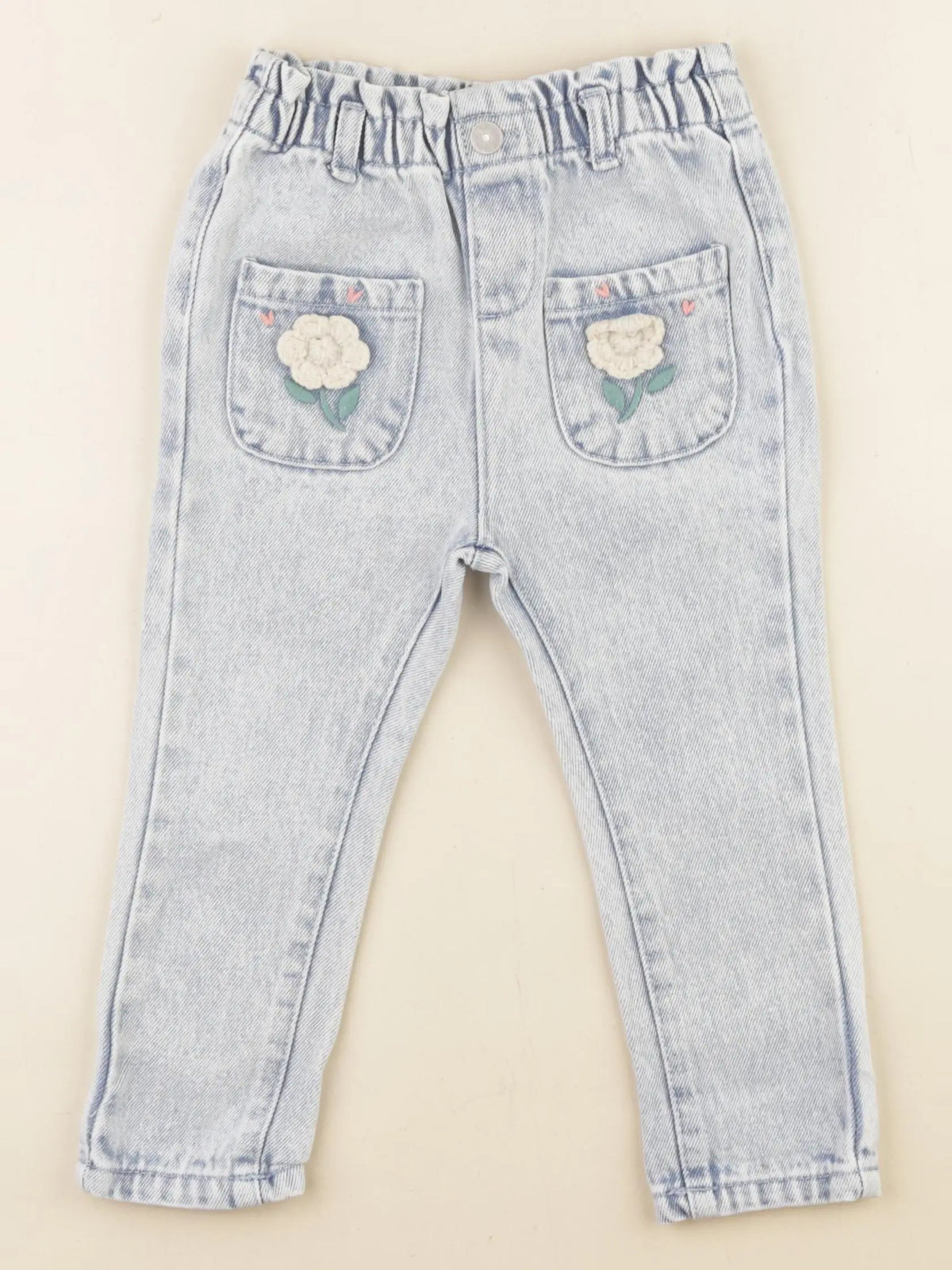 Vertbaudet - jean doublé bleu - 18 mois