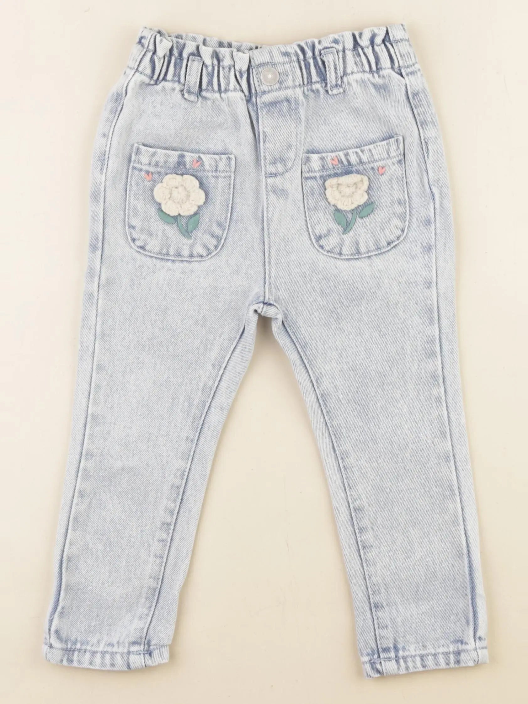 Vertbaudet - jean doublé bleu - 18 mois