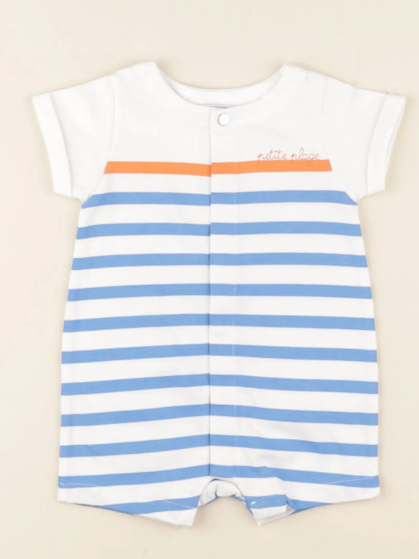 Jacadi - combinaison blanc, bleu - 3 mois