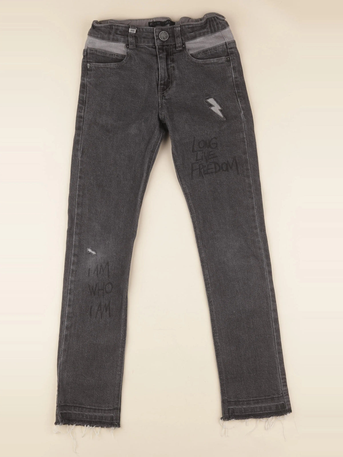 IKKS - jean gris - 10 ans