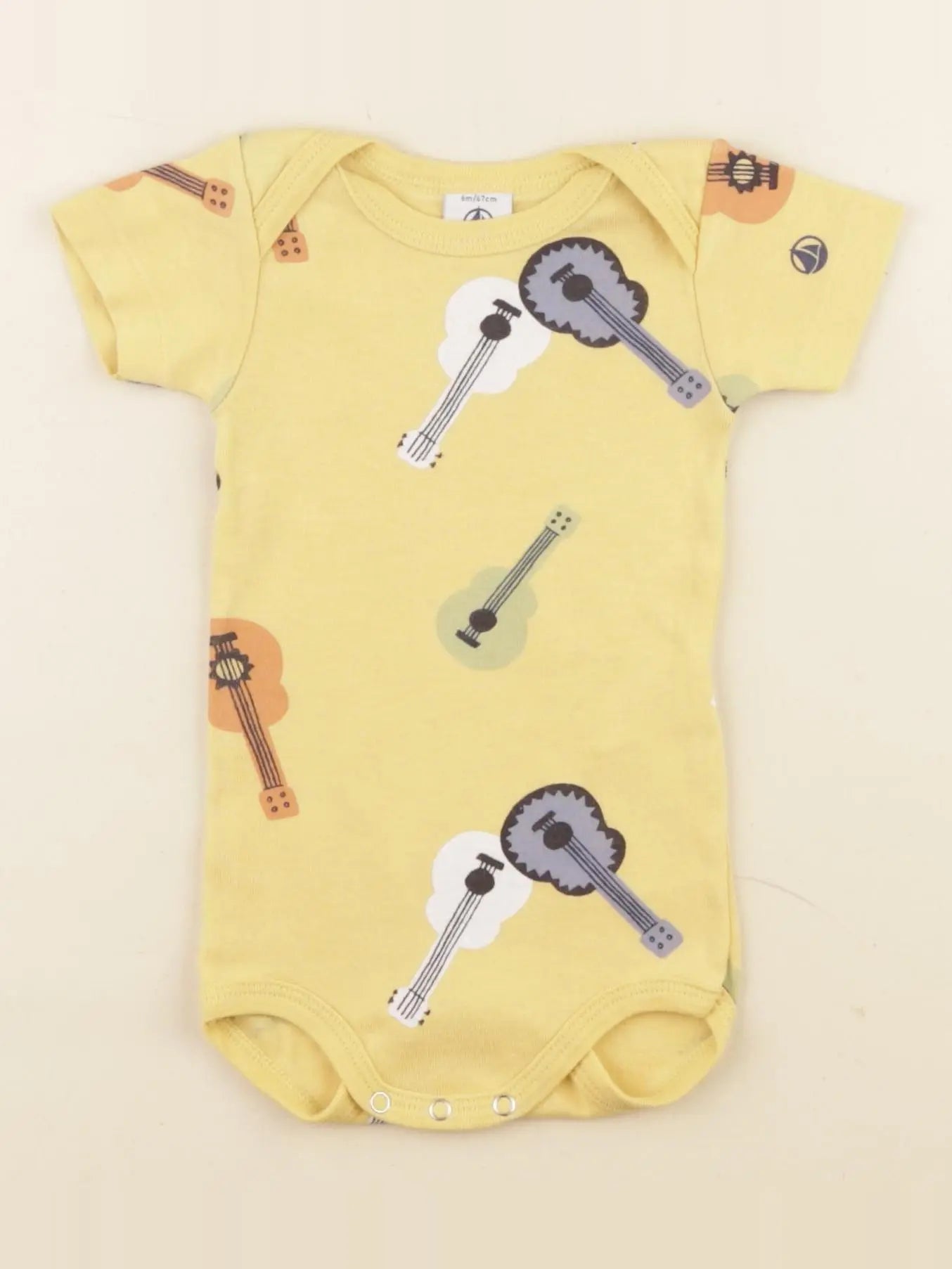 Petit Bateau - body jaune - 6 mois