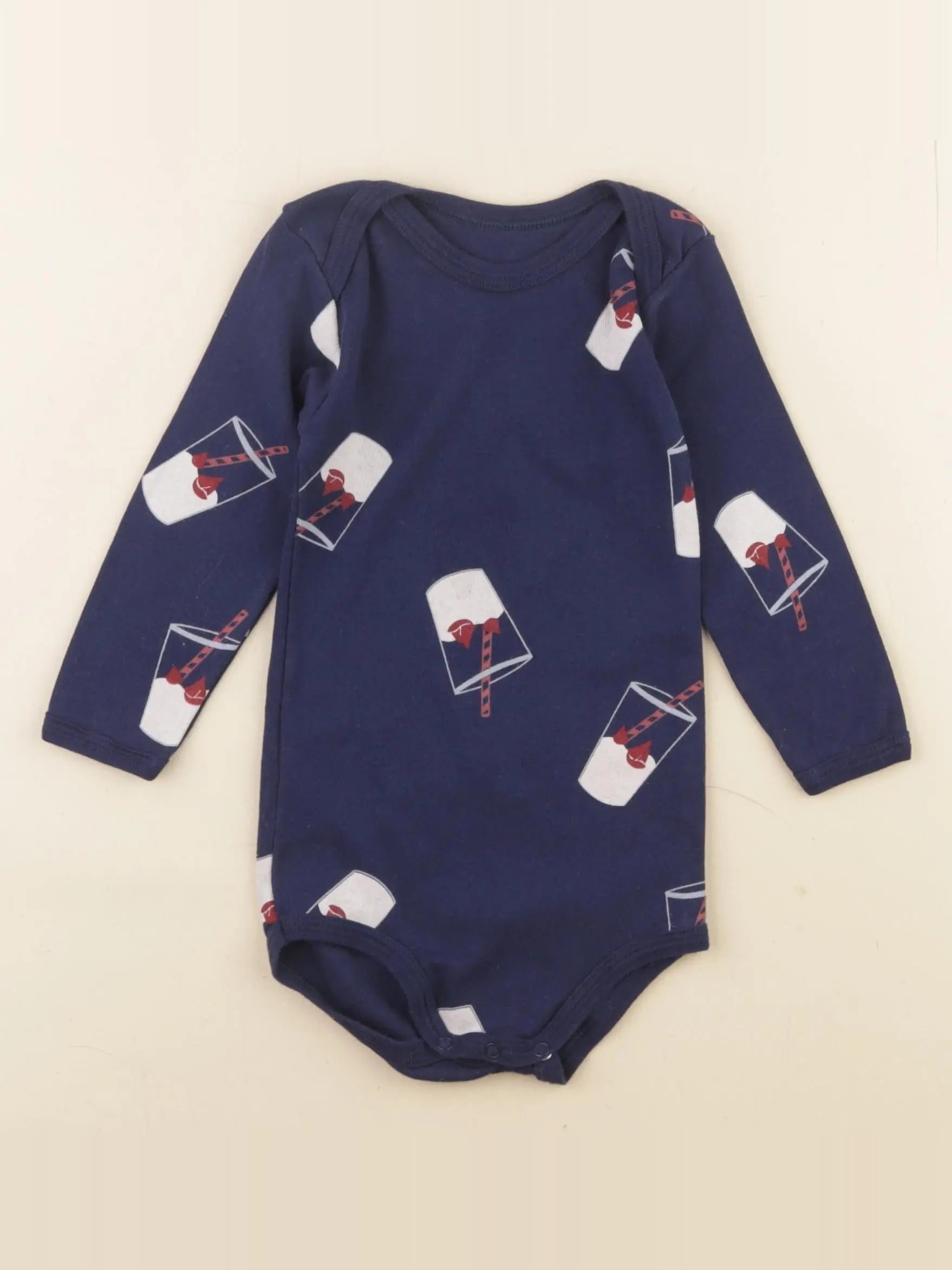 Petit Bateau - body bleu - 18 mois