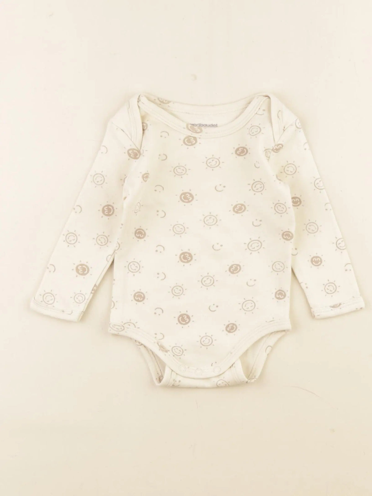 Vertbaudet - body beige - 6 mois