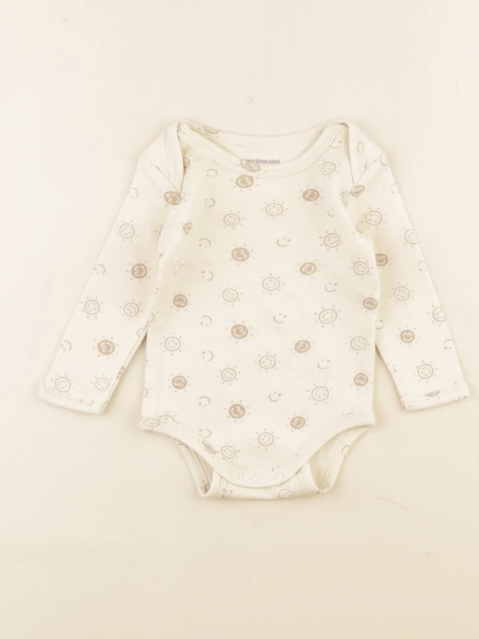 Vertbaudet - body beige - 6 mois