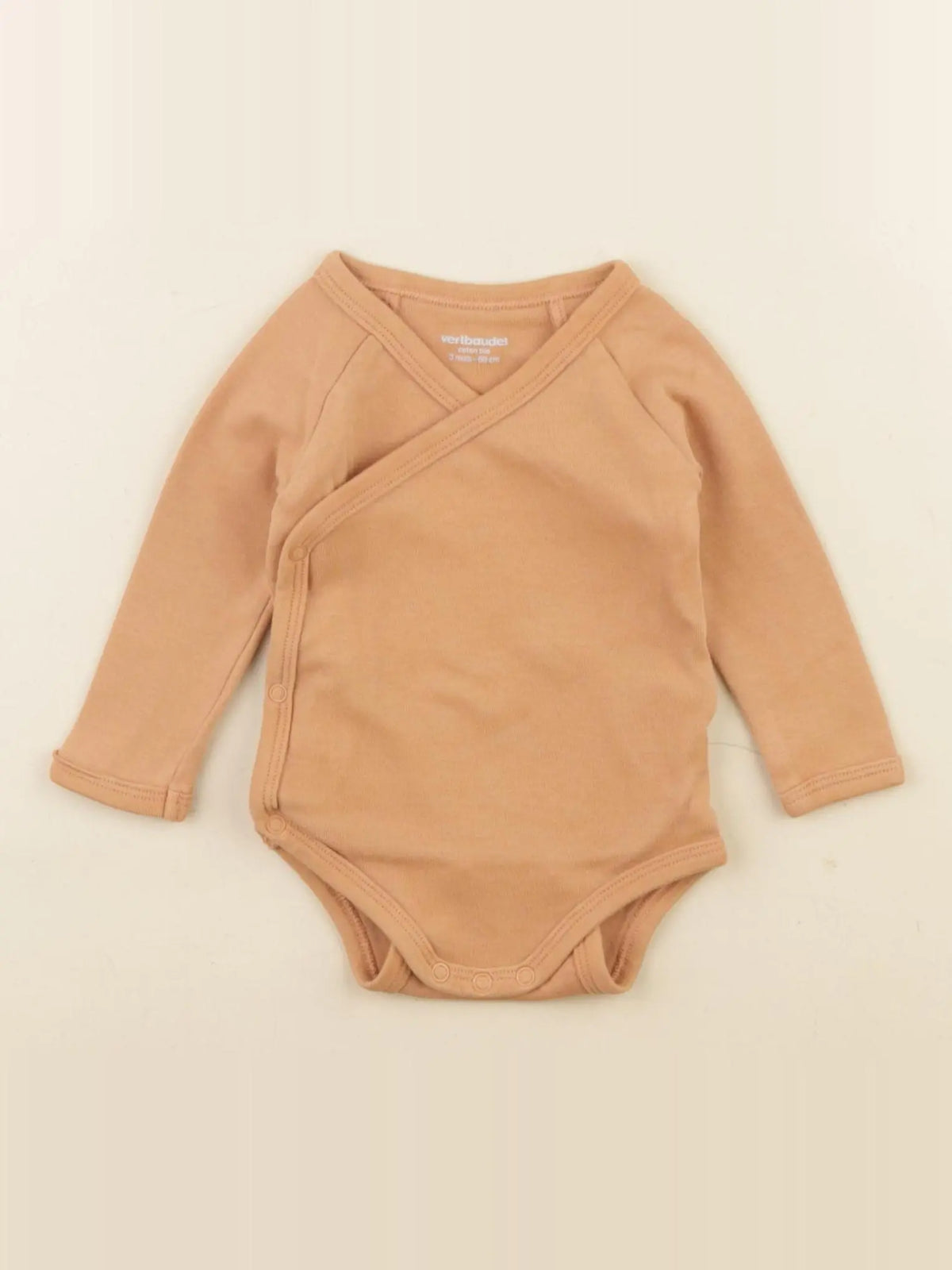 Vertbaudet - body marron - 3 mois