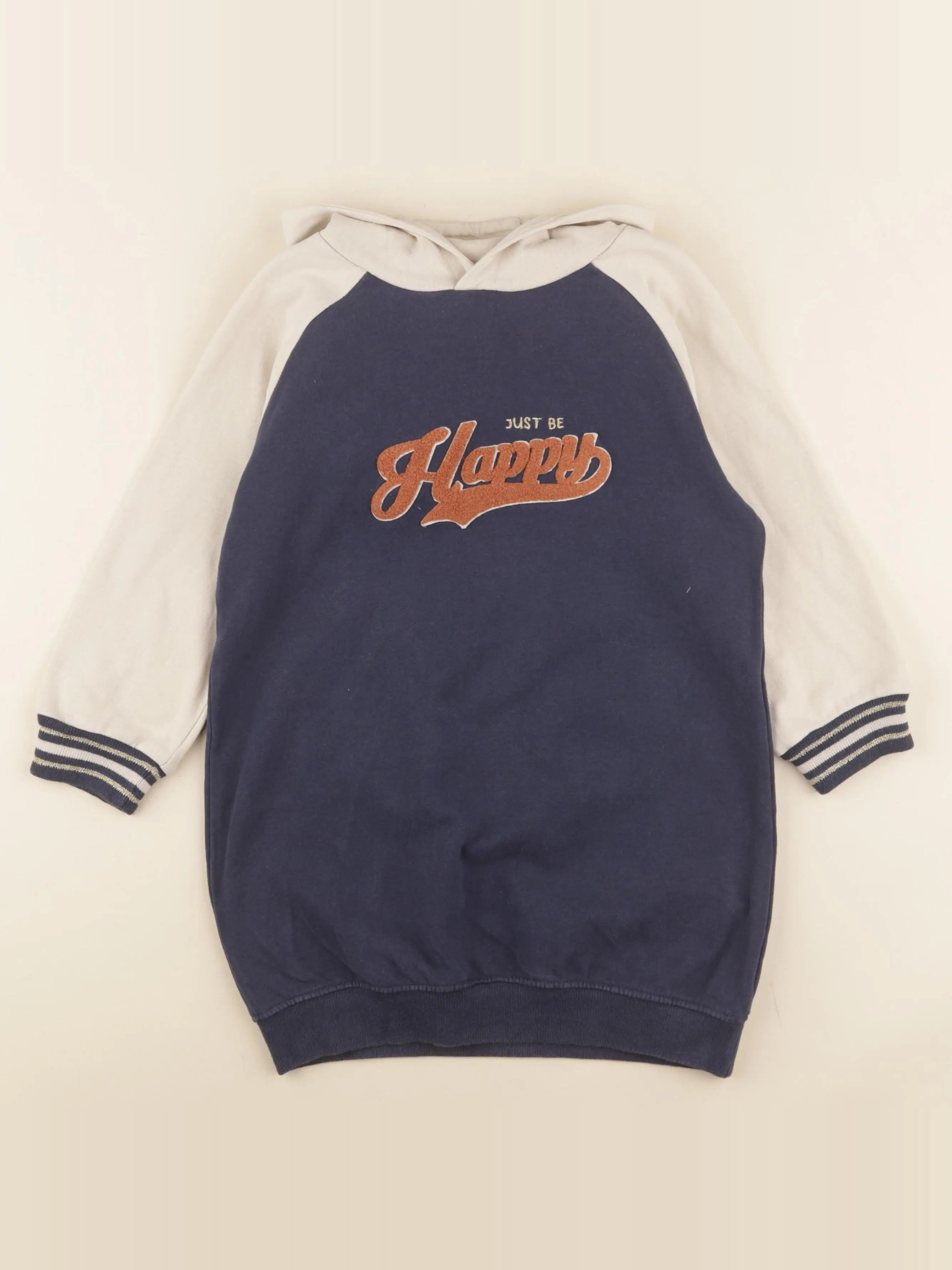 Vertbaudet - robe bleu, beige - 6 ans
