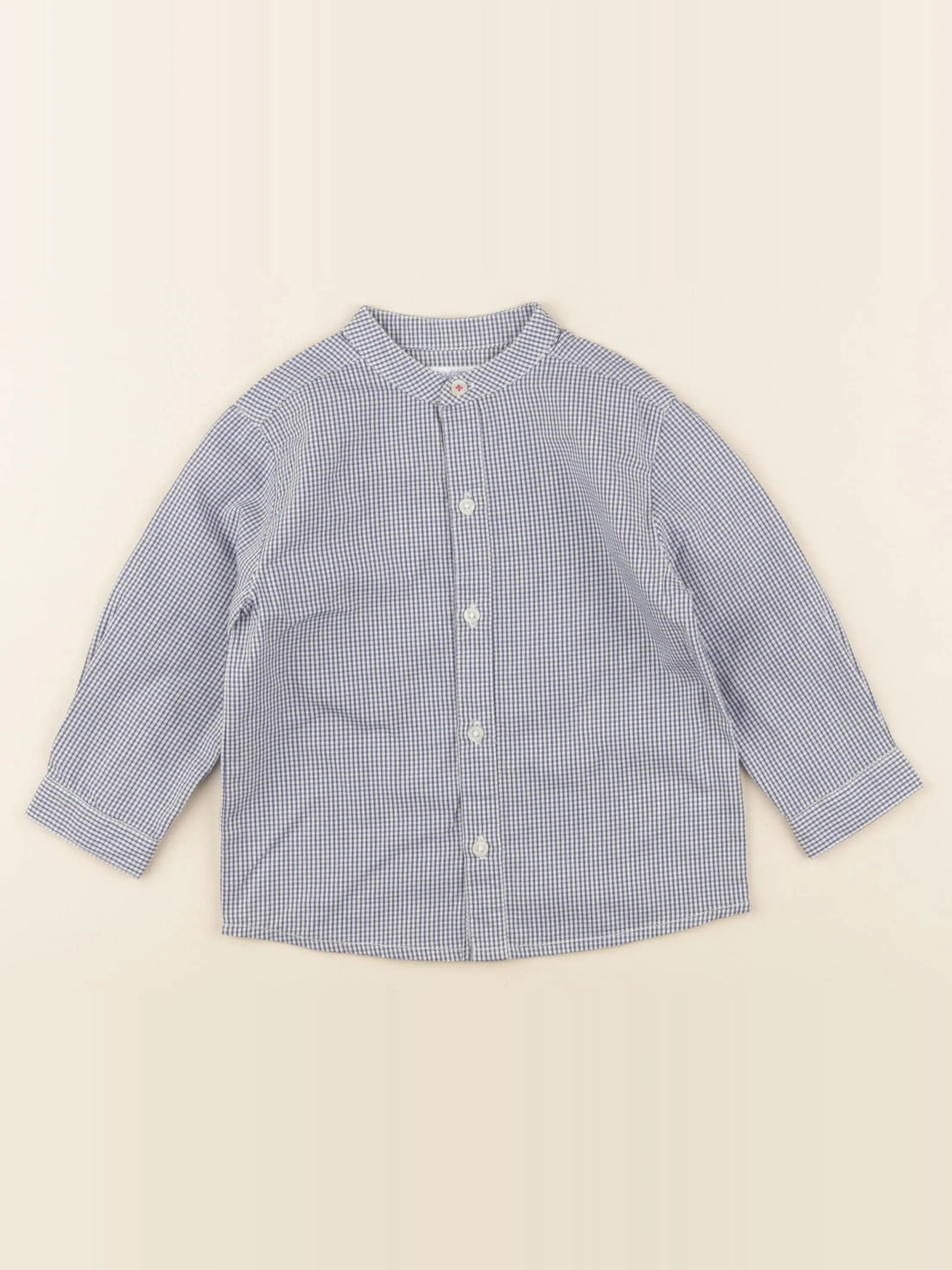 Boutchou - chemise bleu - 12 mois