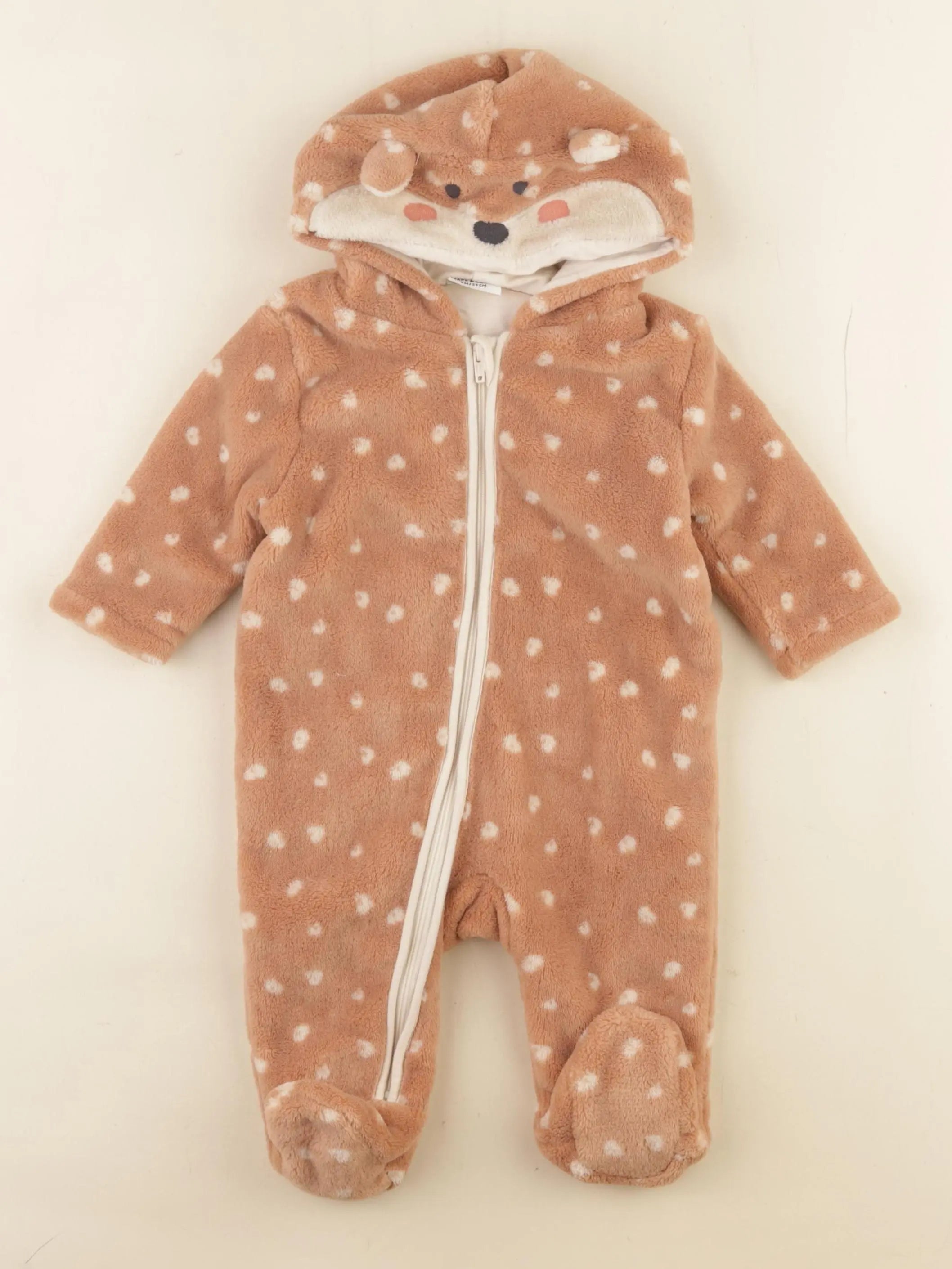 Tape à l'oeil - sur-pyjama marron - 3 mois