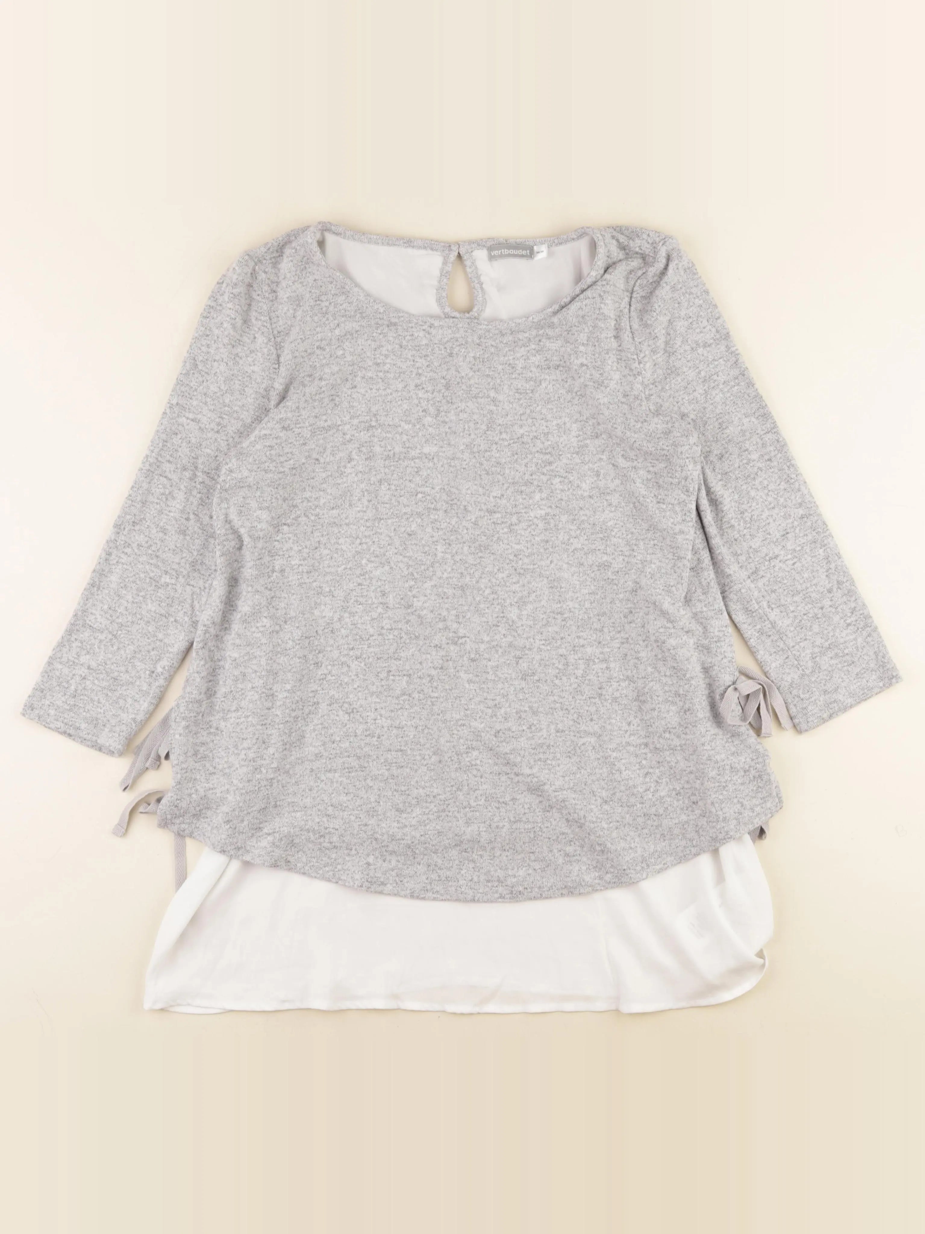 Vertbaudet - pull grossesse gris - 34 à 36