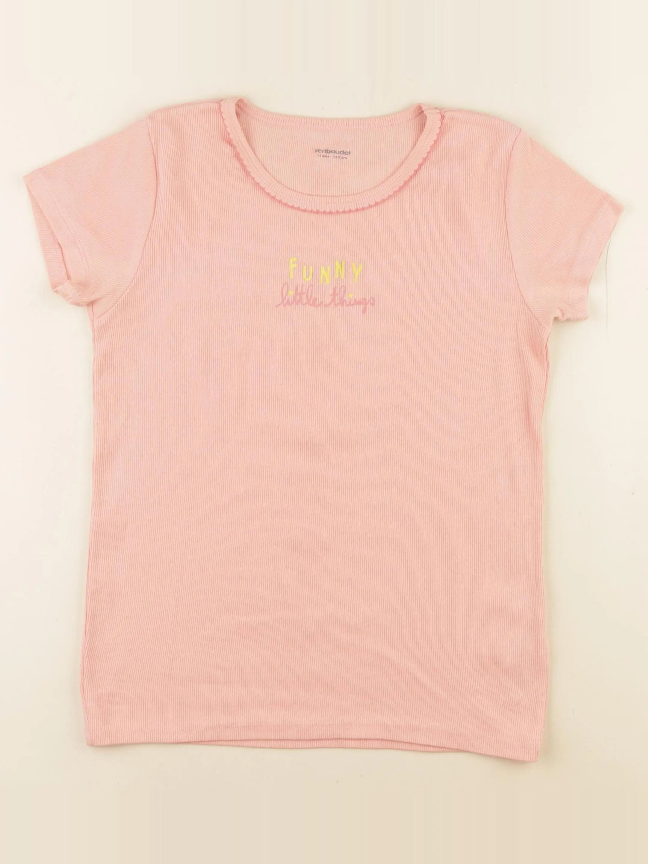Vertbaudet - tee-shirt rose - 12 ans