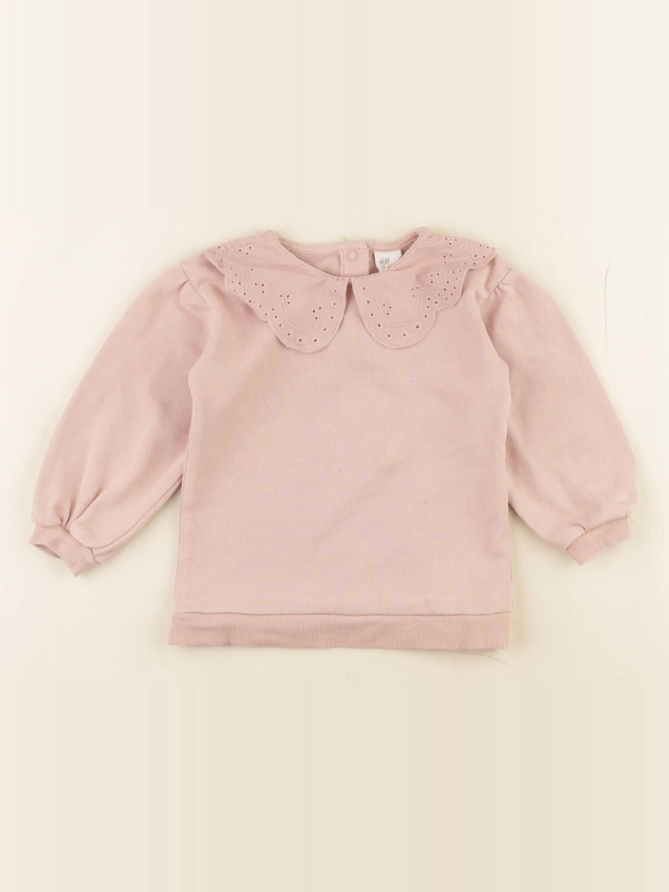 H&M - sweat rose - 12 mois