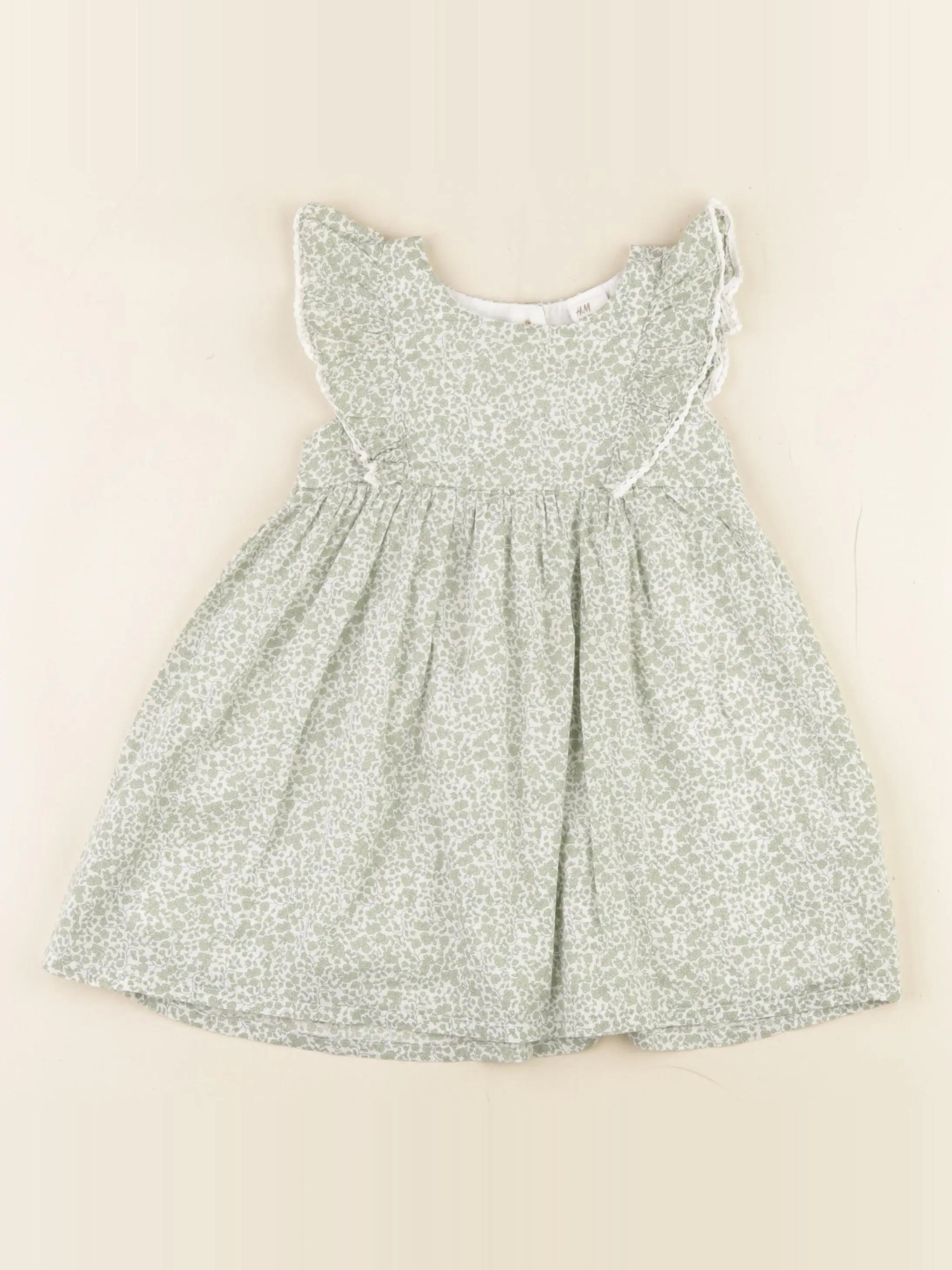 H&M - robe vert - 12 mois