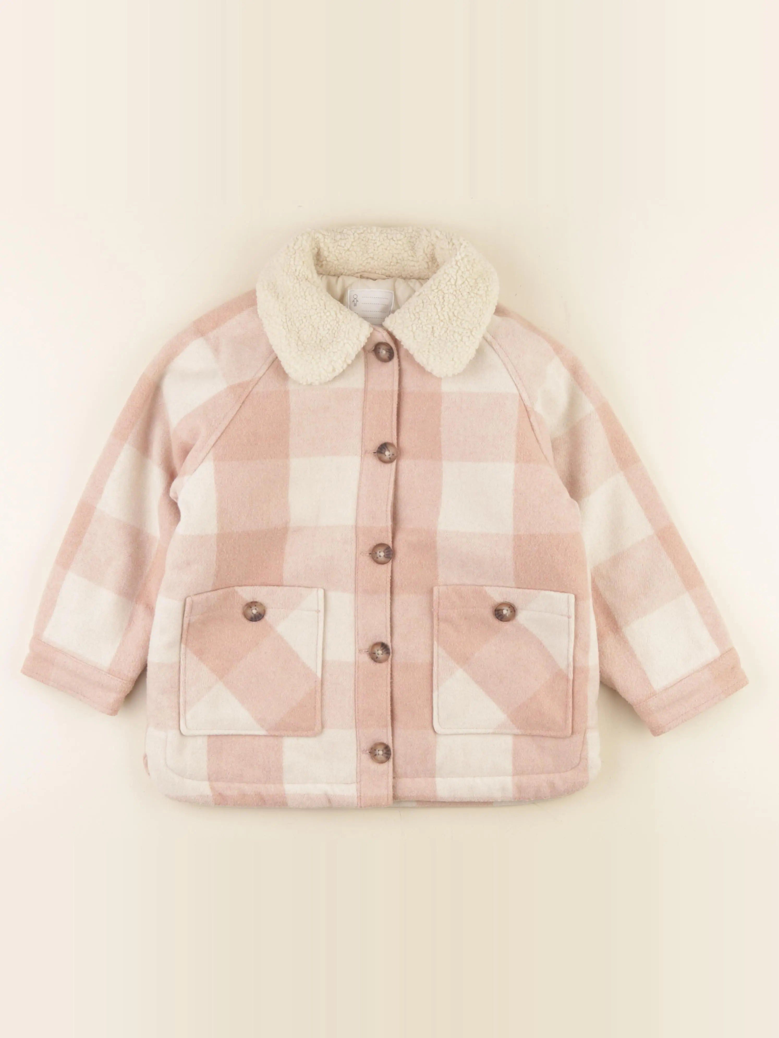 Vertbaudet - manteau rose - 7 ans