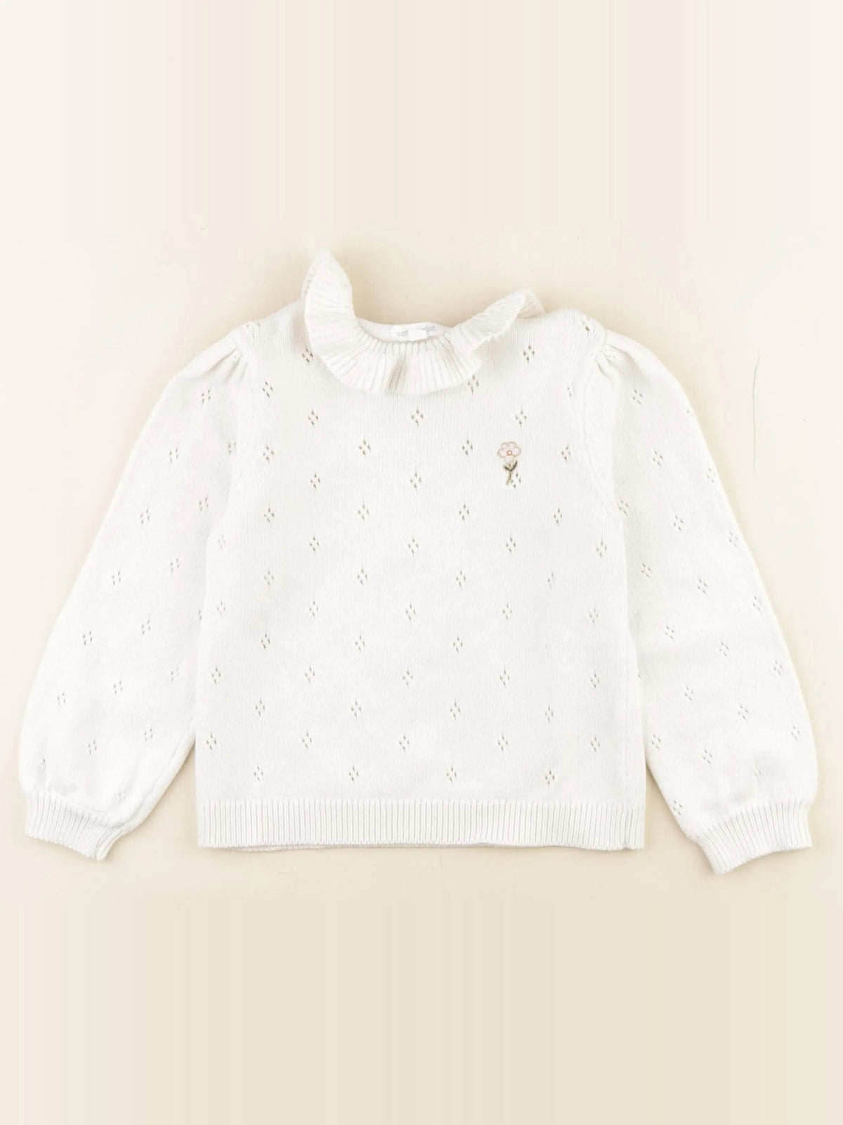 Vertbaudet - pull blanc - 6 ans