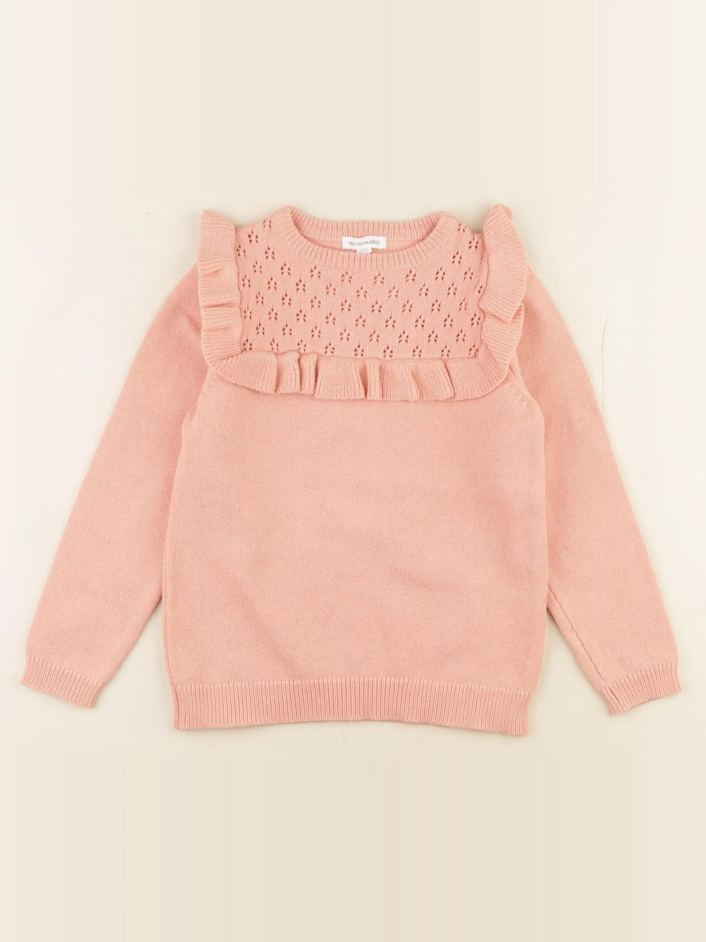 Vertbaudet - pull orange - 6 ans