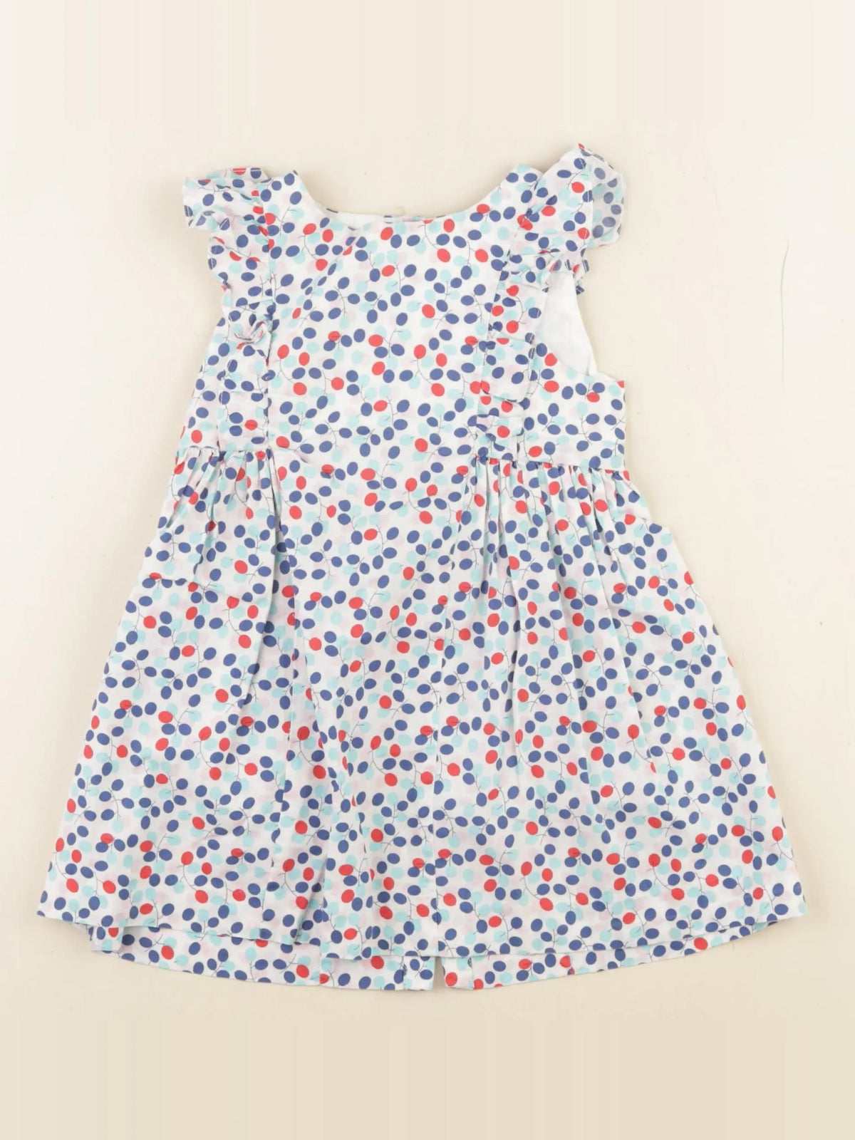 Jacadi - robe blanc, bleu - 24 mois